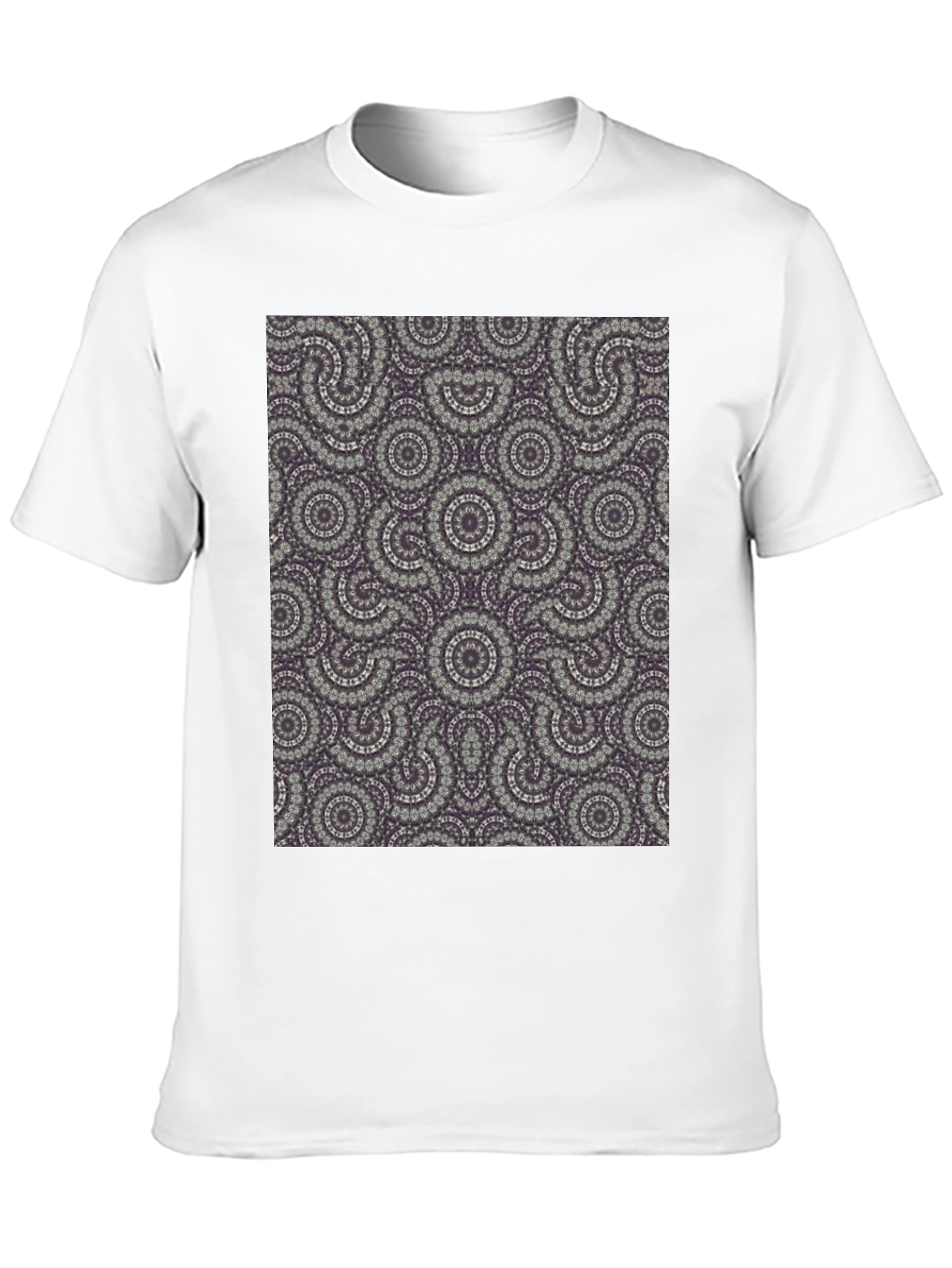 Black Patterned Tee: Unique Graphic Print view 10