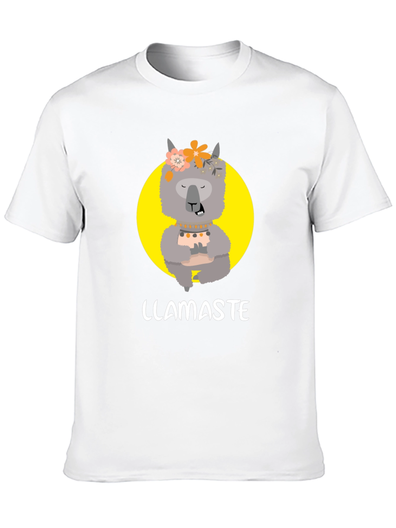 Black Llamaste Graphic Tee - Funny Llama Yoga T-Shirt view 10