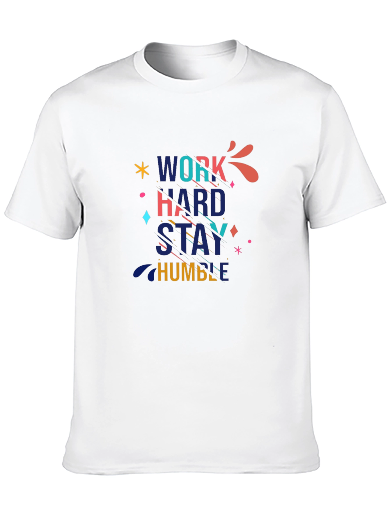 Black Work Hard Stay Humble Graphic Black T-Shirt view 10