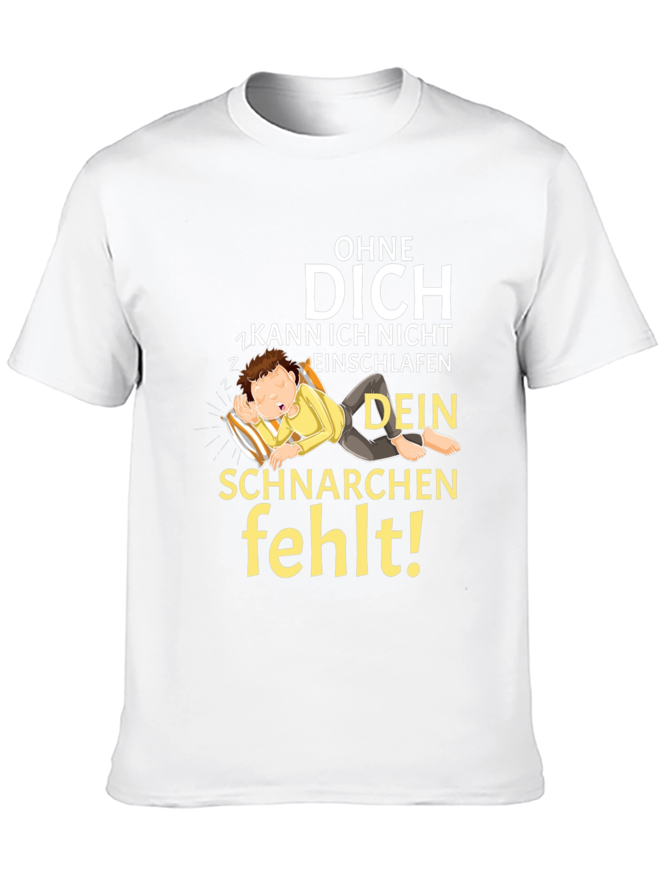 Black Snoring Humor Graphic T-Shirt view 10