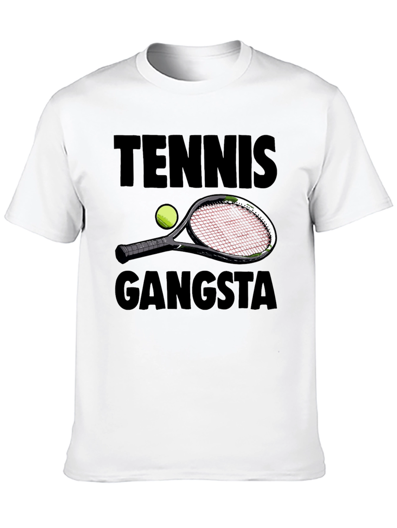 Black Tennis Gangsta Graphic T-Shirt view 10