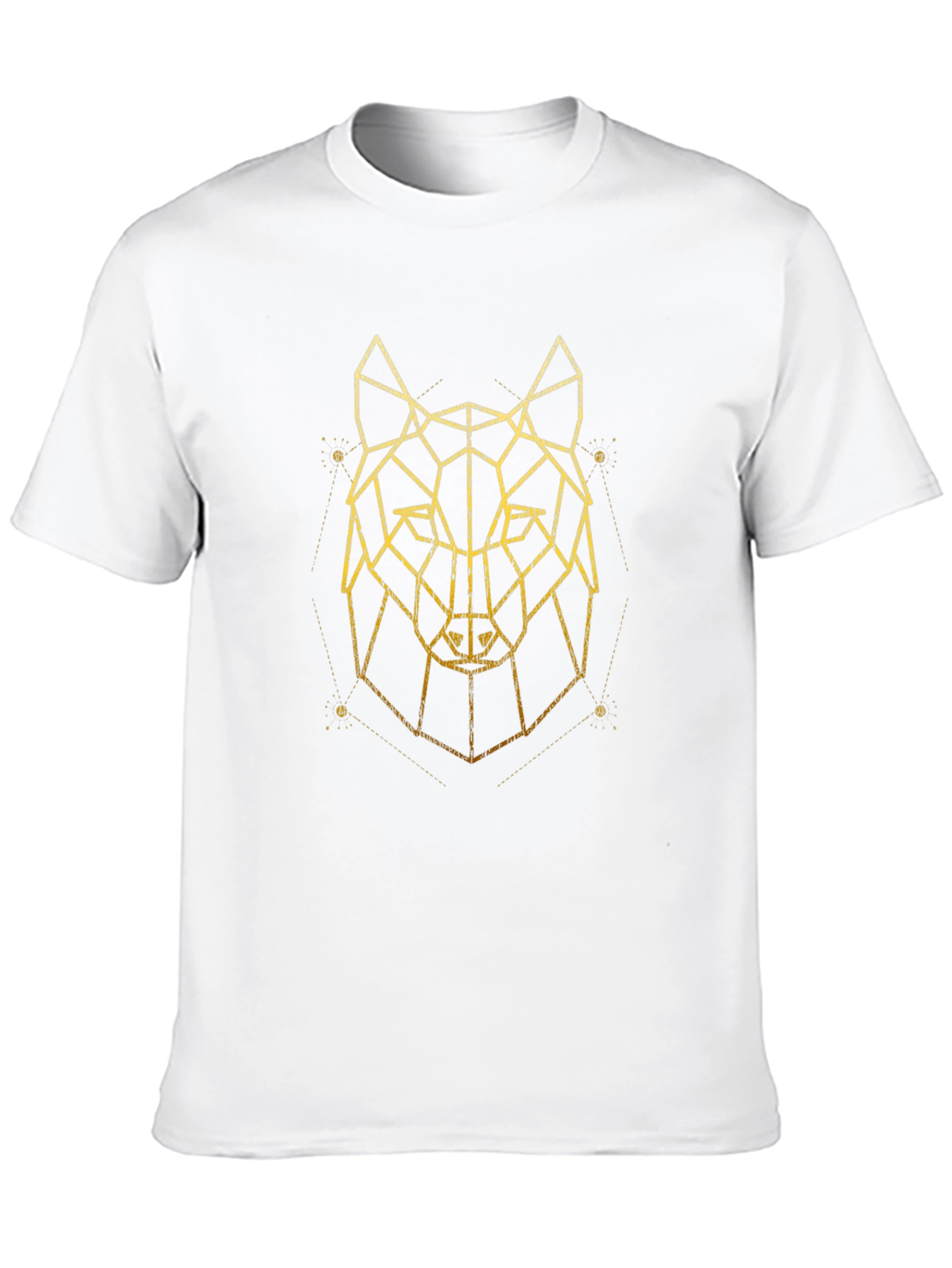 Black Geometric Wolf Graphic T-Shirt view 10