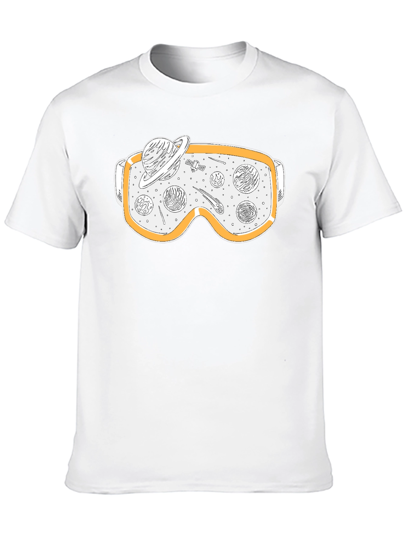 Black Space Goggles Graphic Tee - Black Cotton Blend view 10