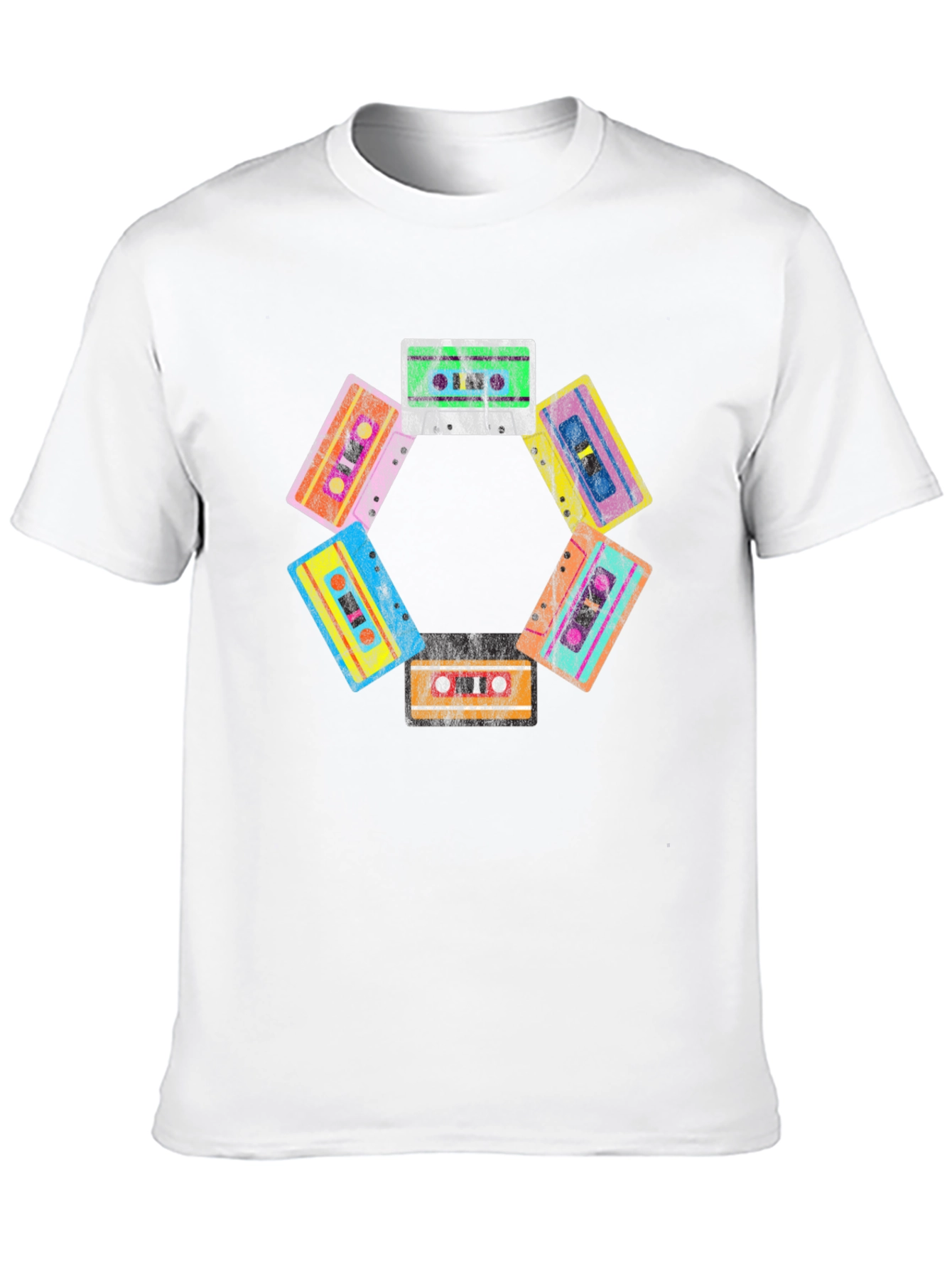 Black Retro Cassette Tape Graphic Tee view 10
