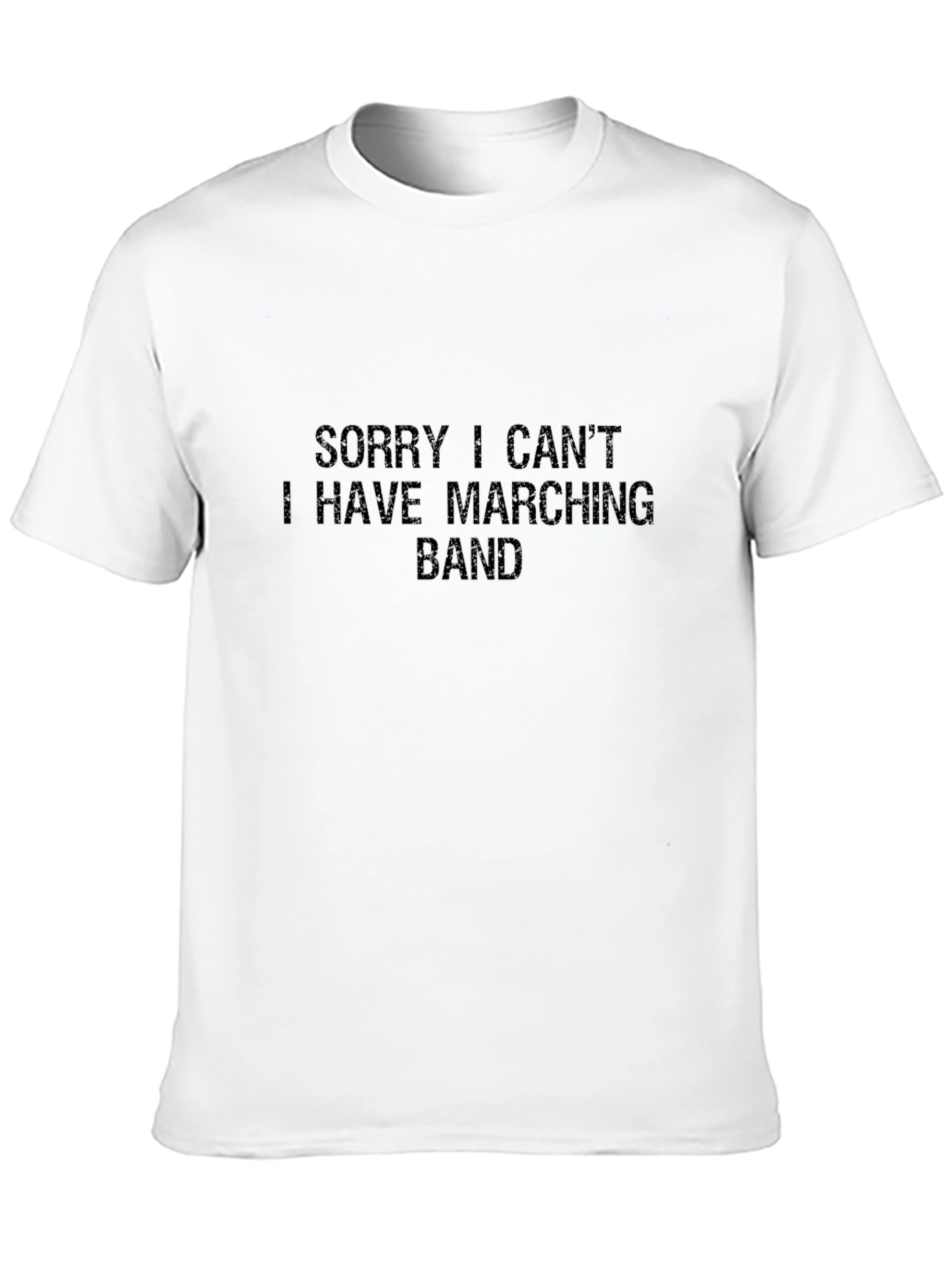 Black Marching Band T-Shirt - Sorry I Can't Black Tee view 10