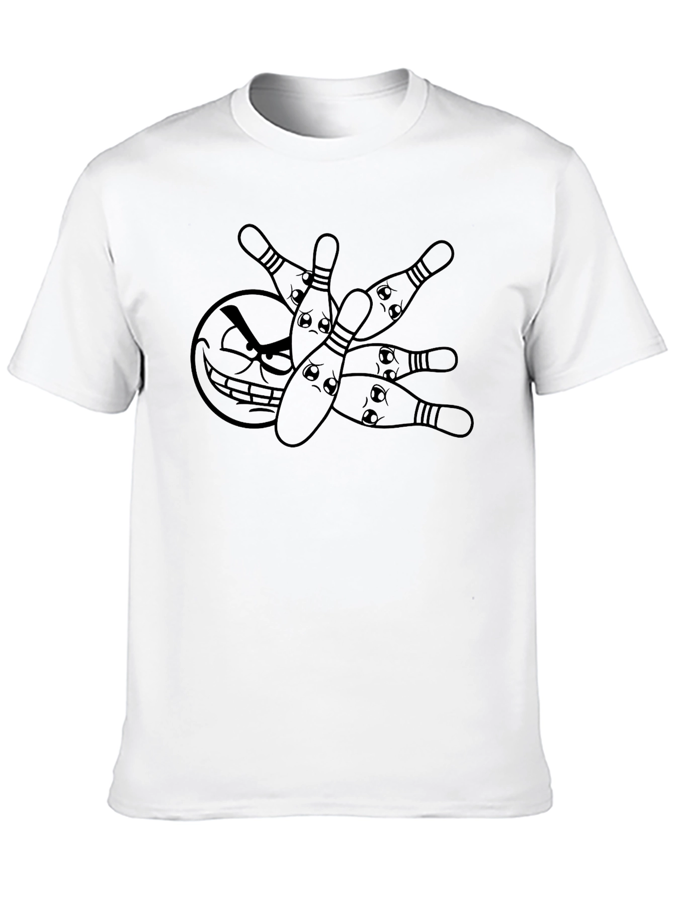 Black Bowling Strike T-Shirt - Funny Bowling Ball & Pin Graphic Tee view 10