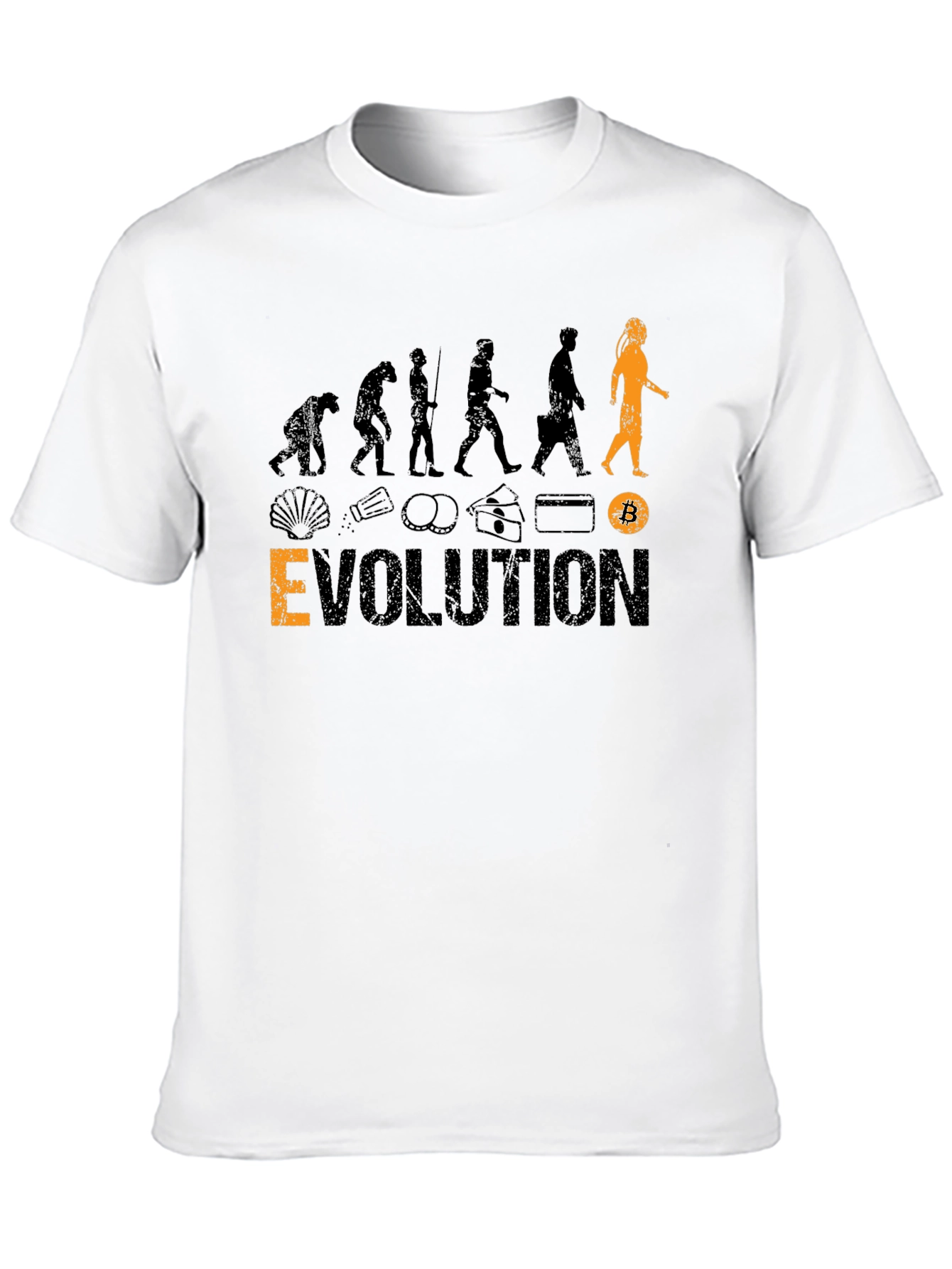 Black Bitcoin Evolution Black T-Shirt view 10