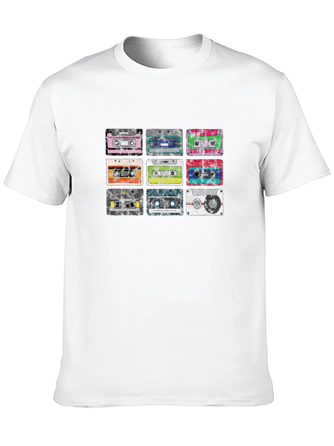Black Retro Cassette Tape Graphic Tee - Classic Audio Style view 10