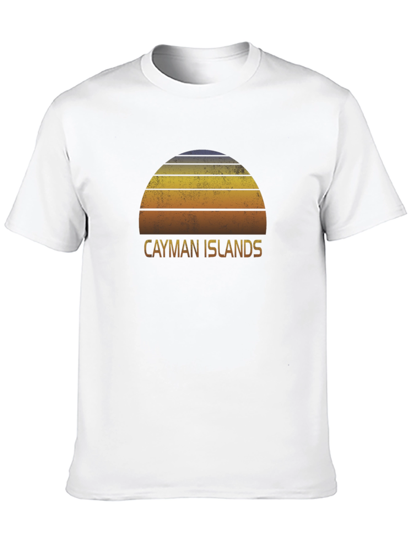 Black Cayman Islands Sunset Graphic Tee - Retro Style view 10