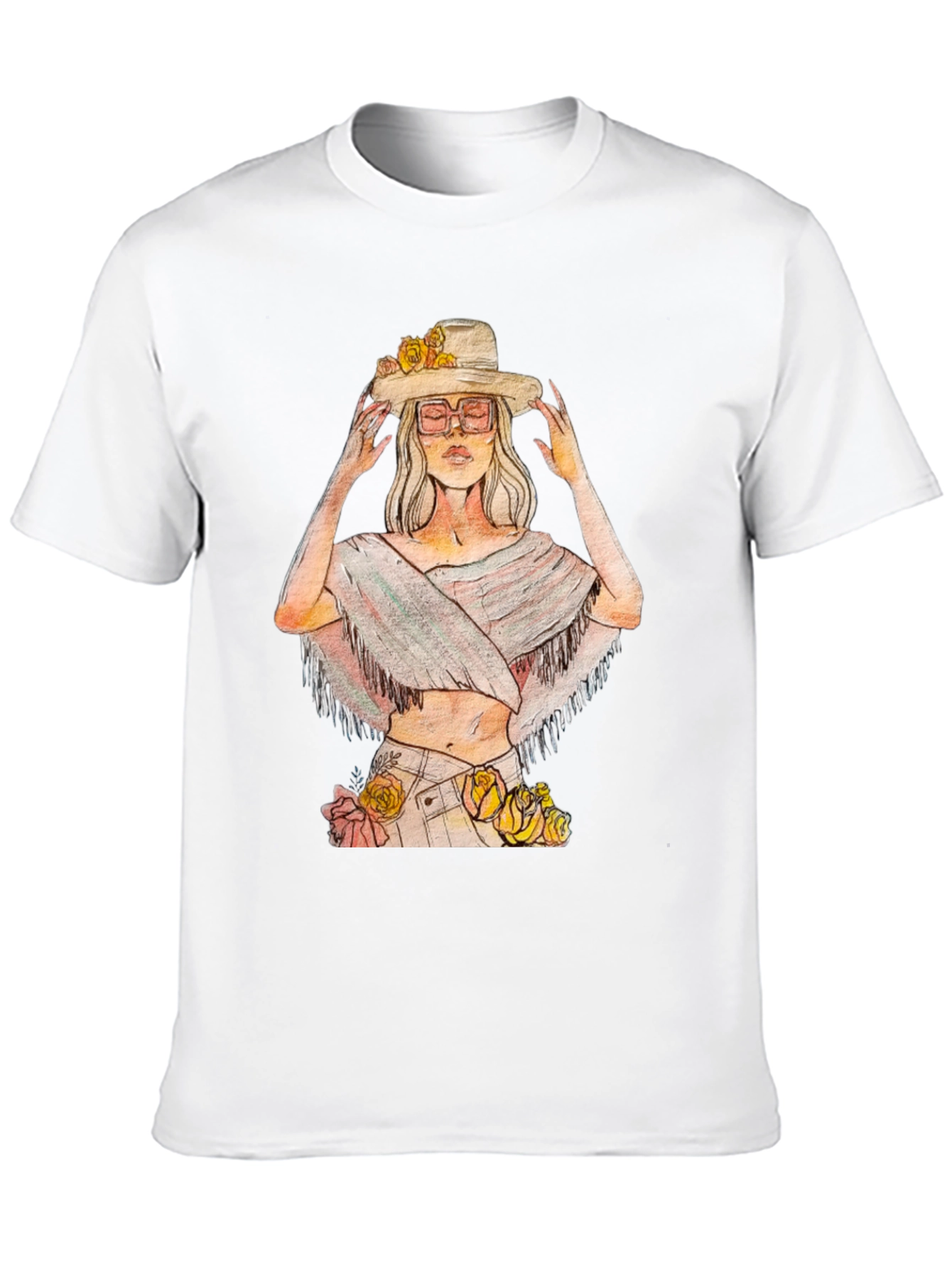 Black Boho Chic Woman's Graphic Tee view 10