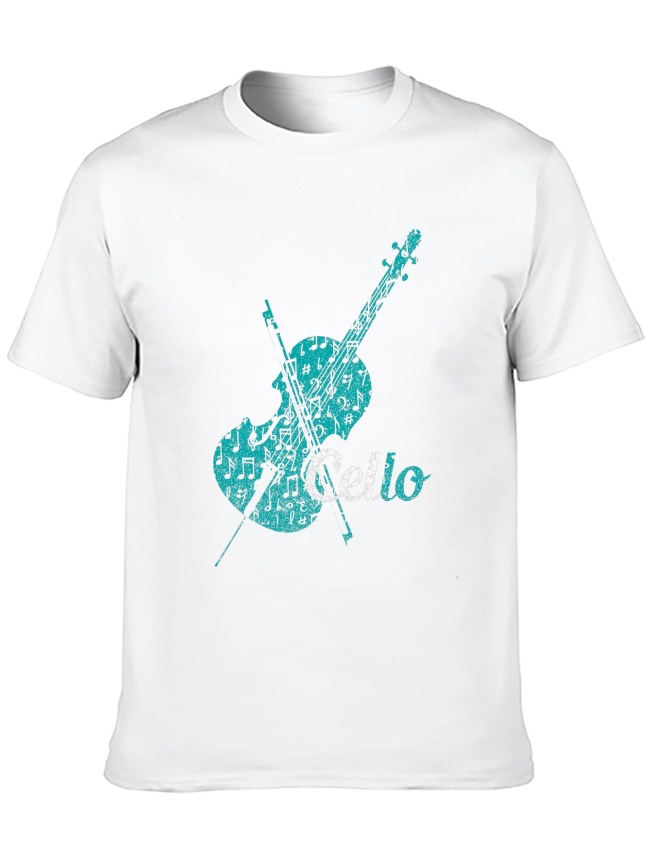 Black Cello Music Note Graphic Tee - Black Cotton view 10