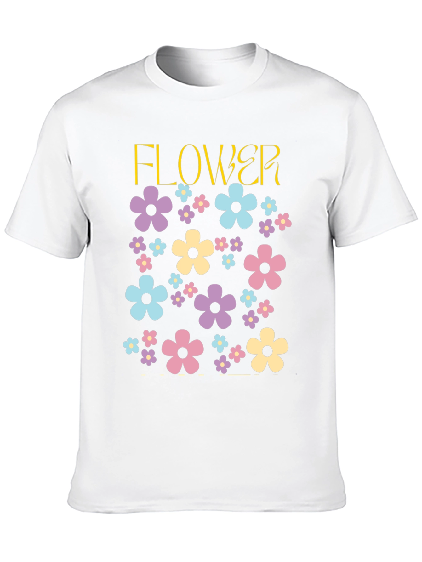 Black Floral Power T-Shirt - Retro Flower Design view 10