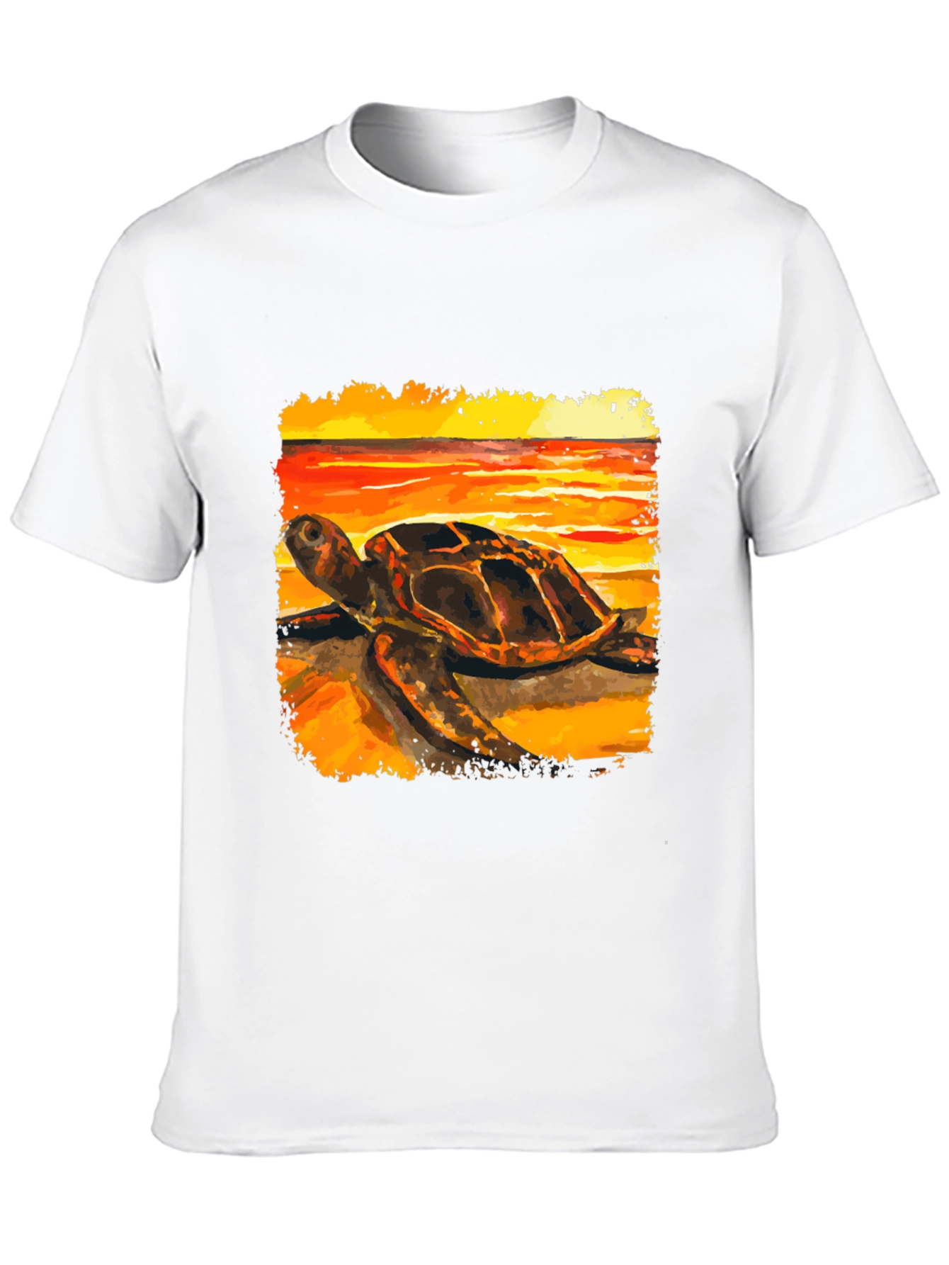 Black Sea Turtle Sunset Graphic Tee - Coastal Style view 10