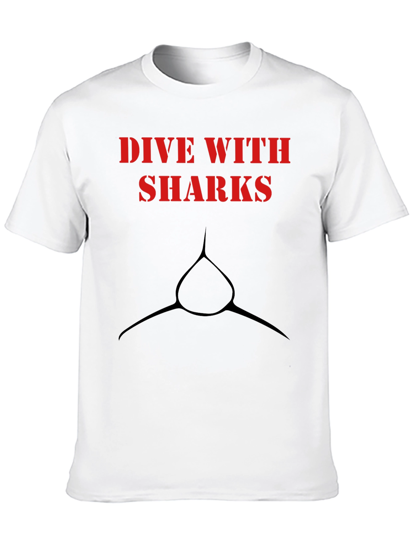 Dive With Sharks Graphic Tee - Mens Black T-Shirt - 10