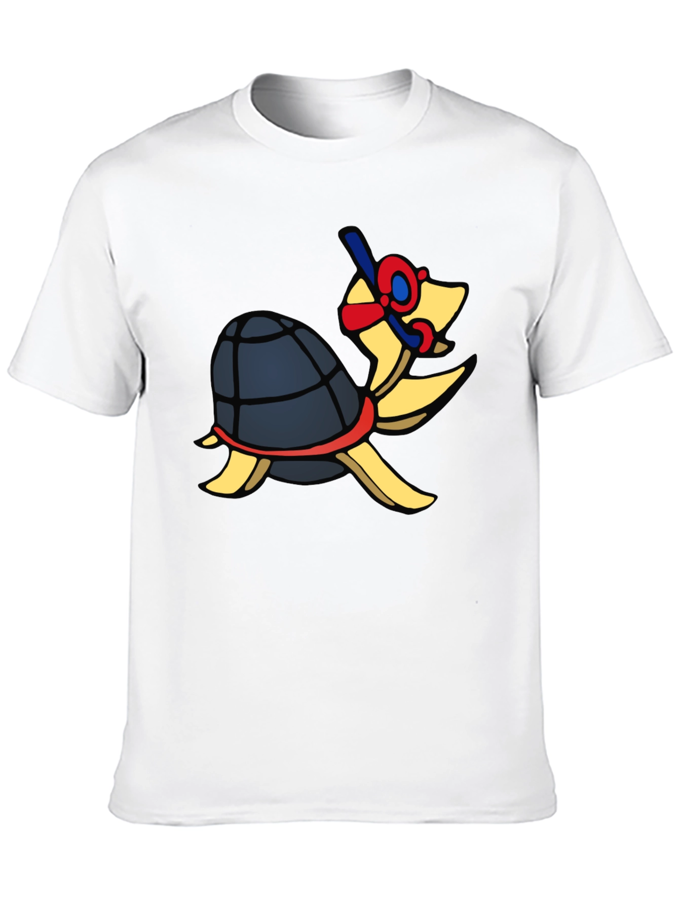 Black Snorkeling Turtle Graphic Tee - Black Cotton Blend Shirt view 10