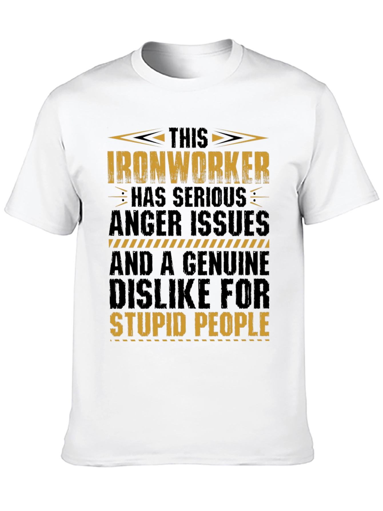 Black Ironworker Anger Issues Graphic Tee view 10