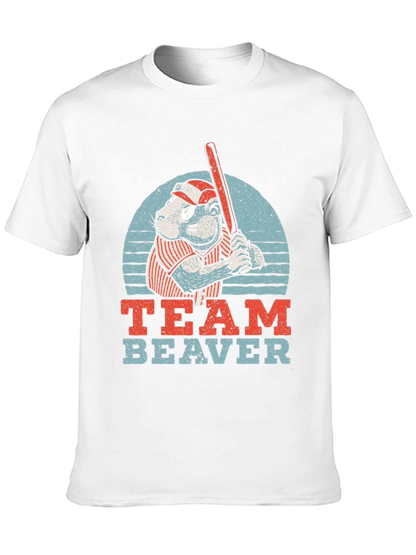Black Team Beaver Baseball T-Shirt - Funny Sports Tee view 10