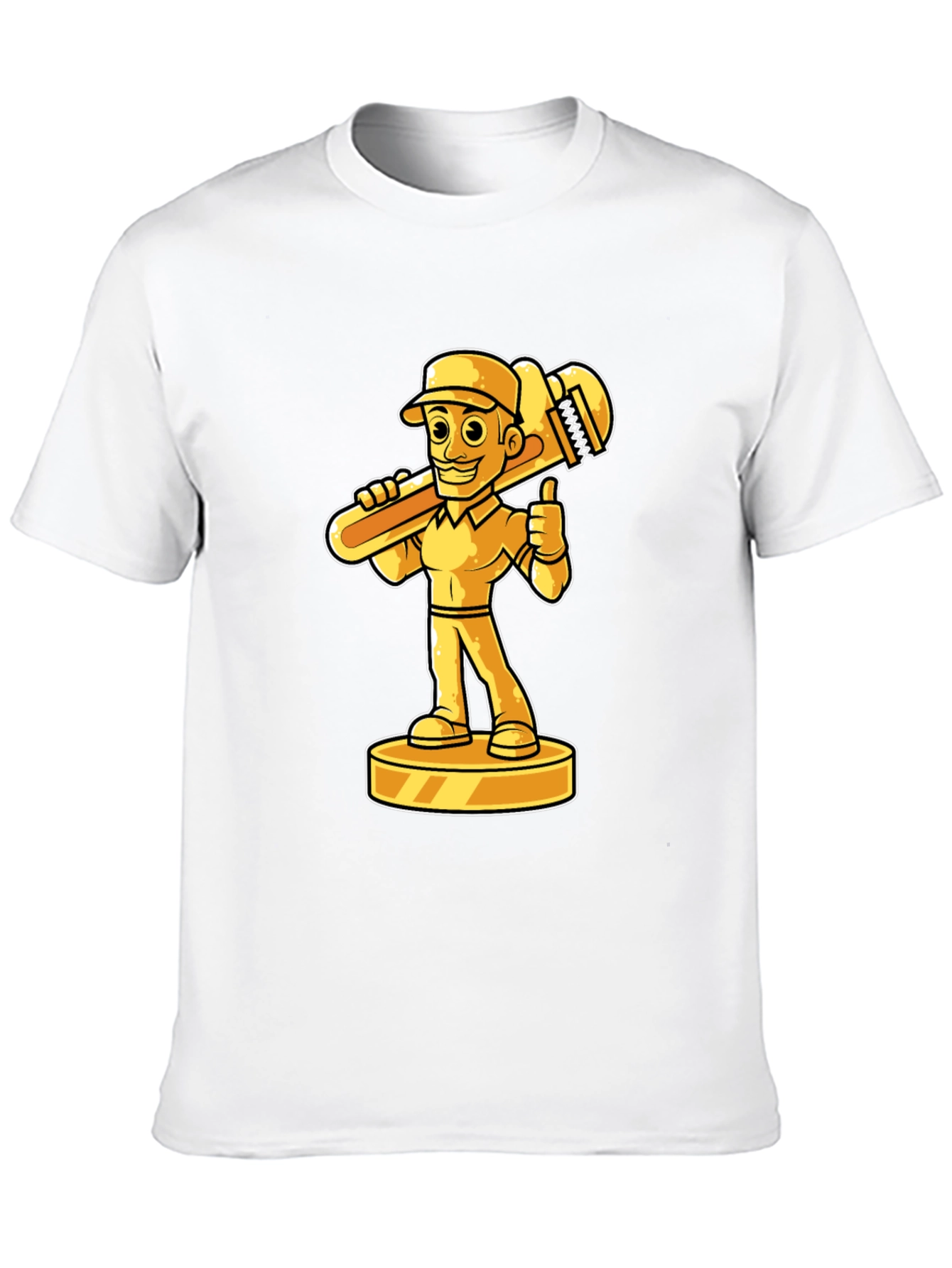 Black Plumber Cartoon Graphic Tee view 10