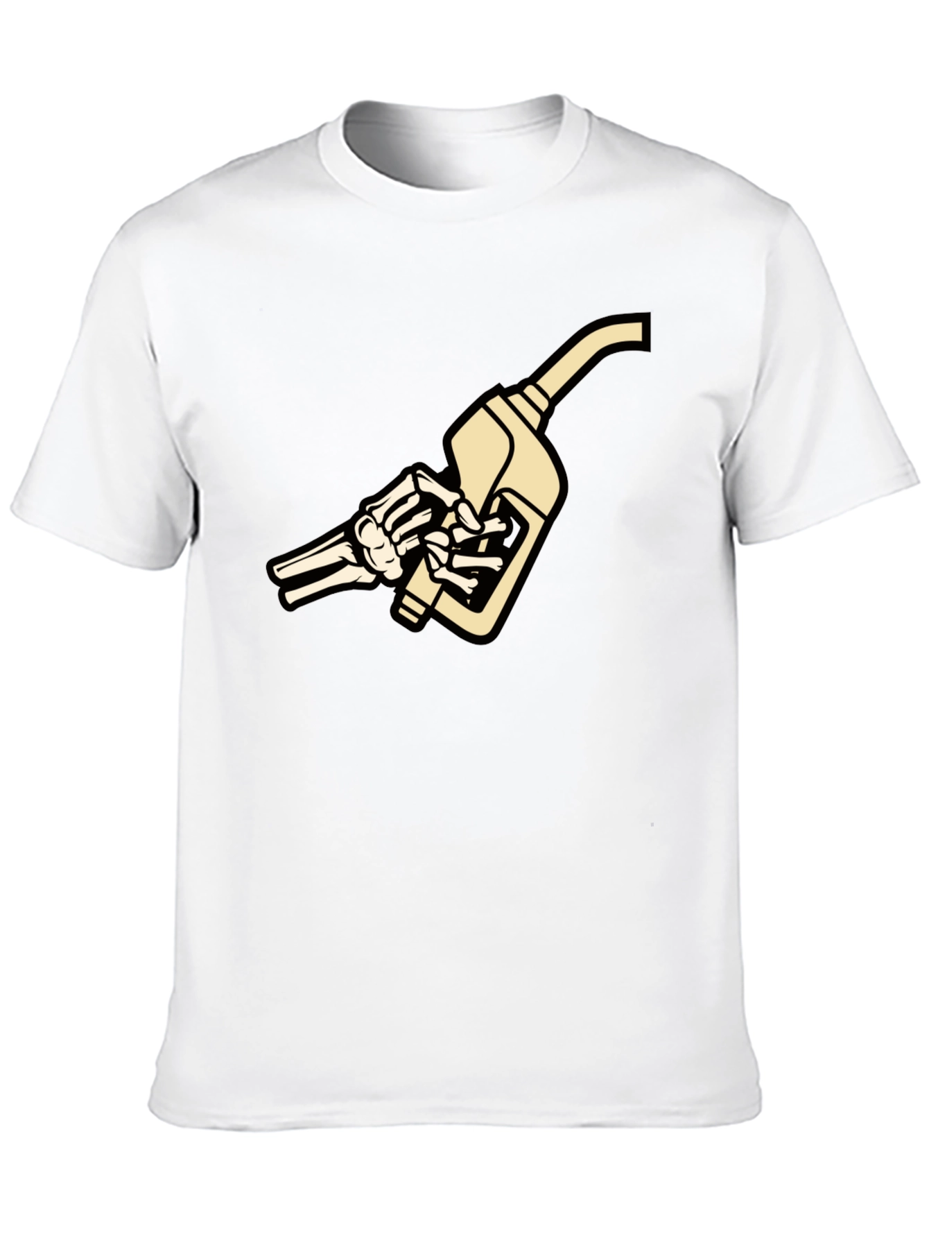 Black Skeleton Hand Fuel Pump Graphic T-Shirt view 10