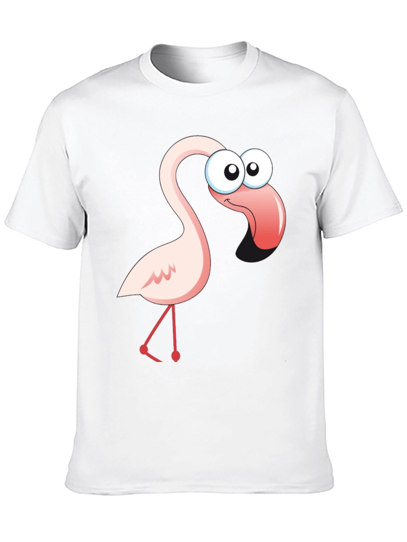 Black Cartoon Flamingo Graphic T-Shirt view 10