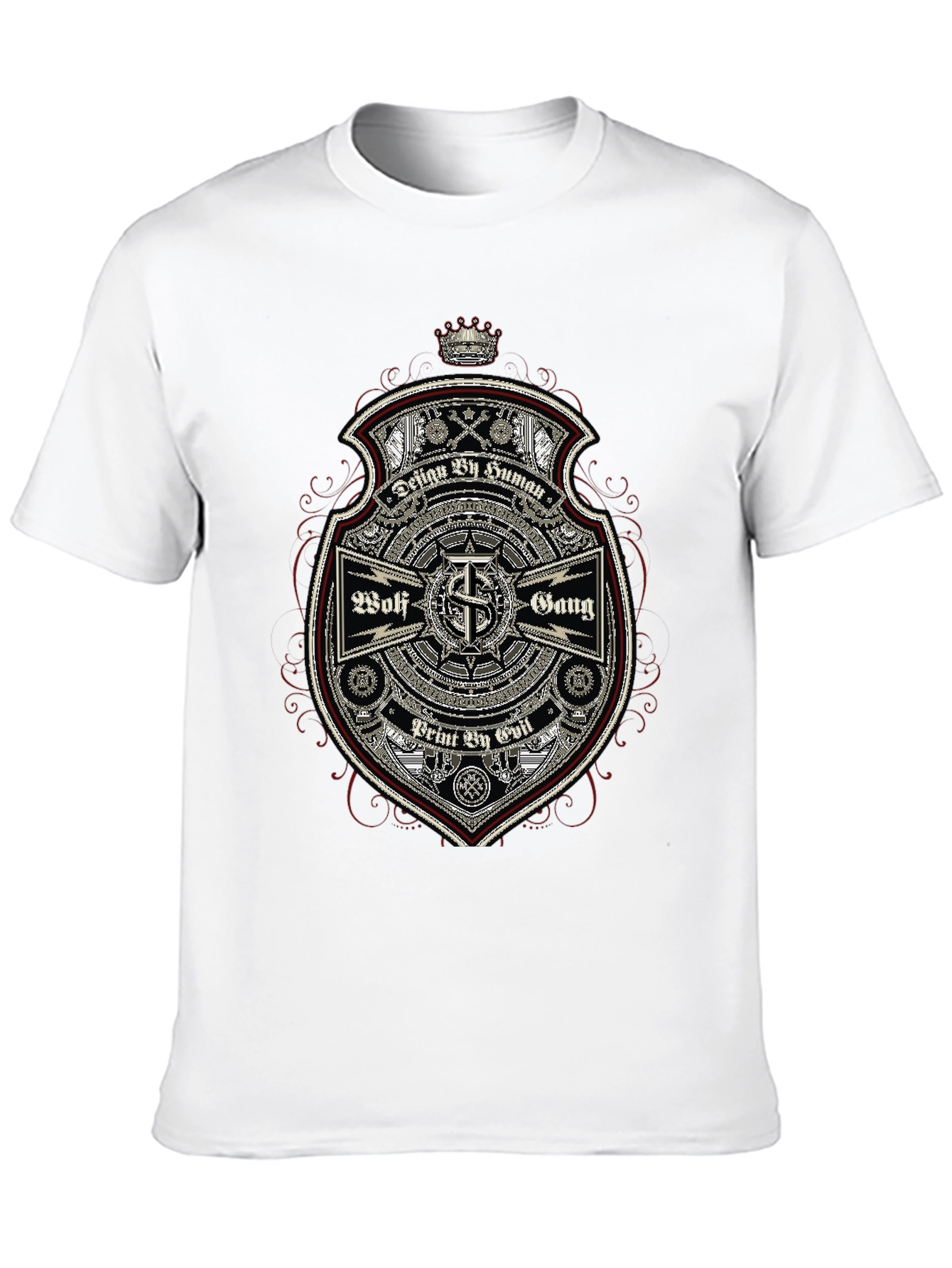 Black Wolf Gang Graphic Print Black T-Shirt view 10