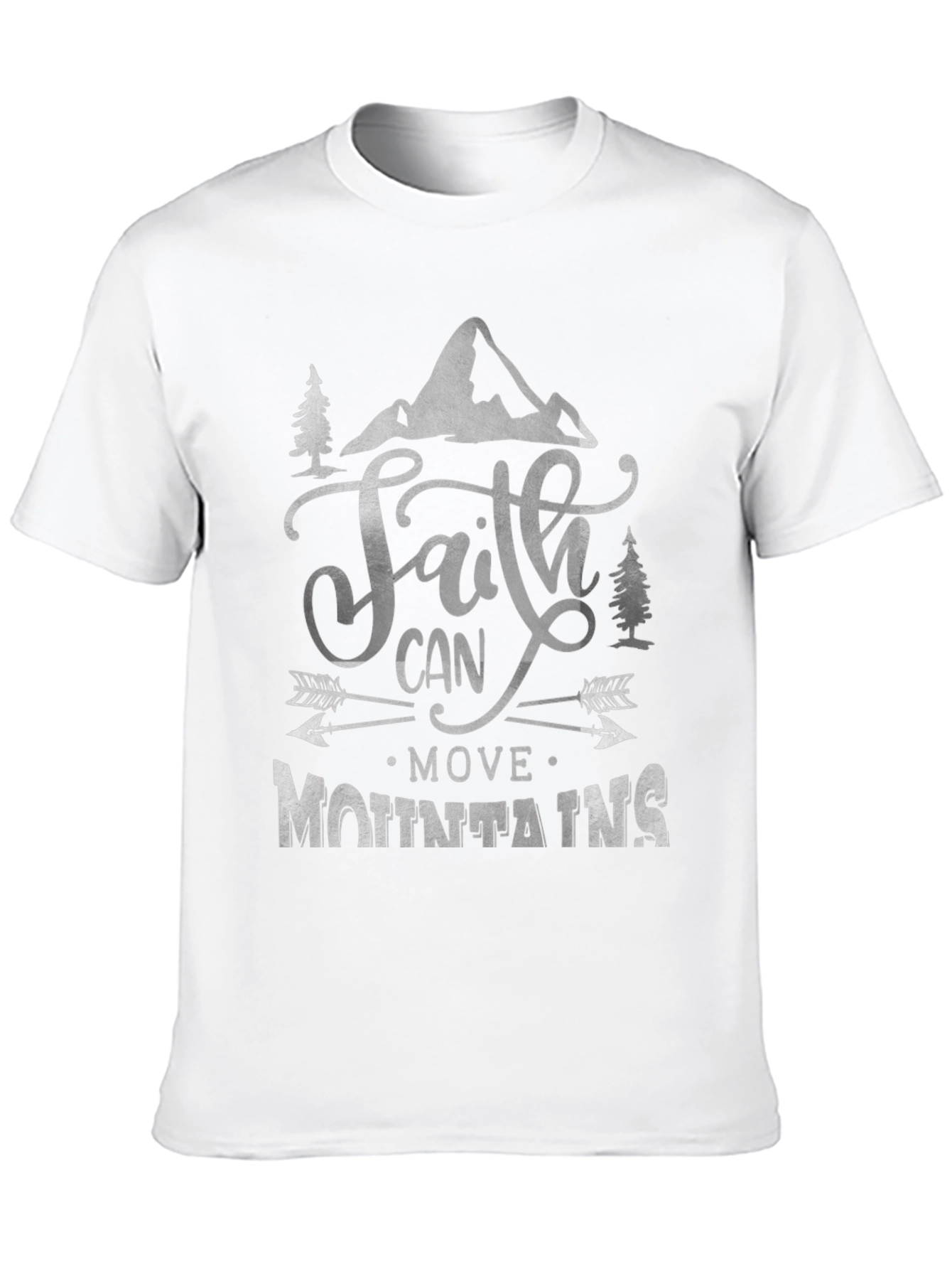 Black Faith Can Move Mountains Graphic Tee - Unisex view 10