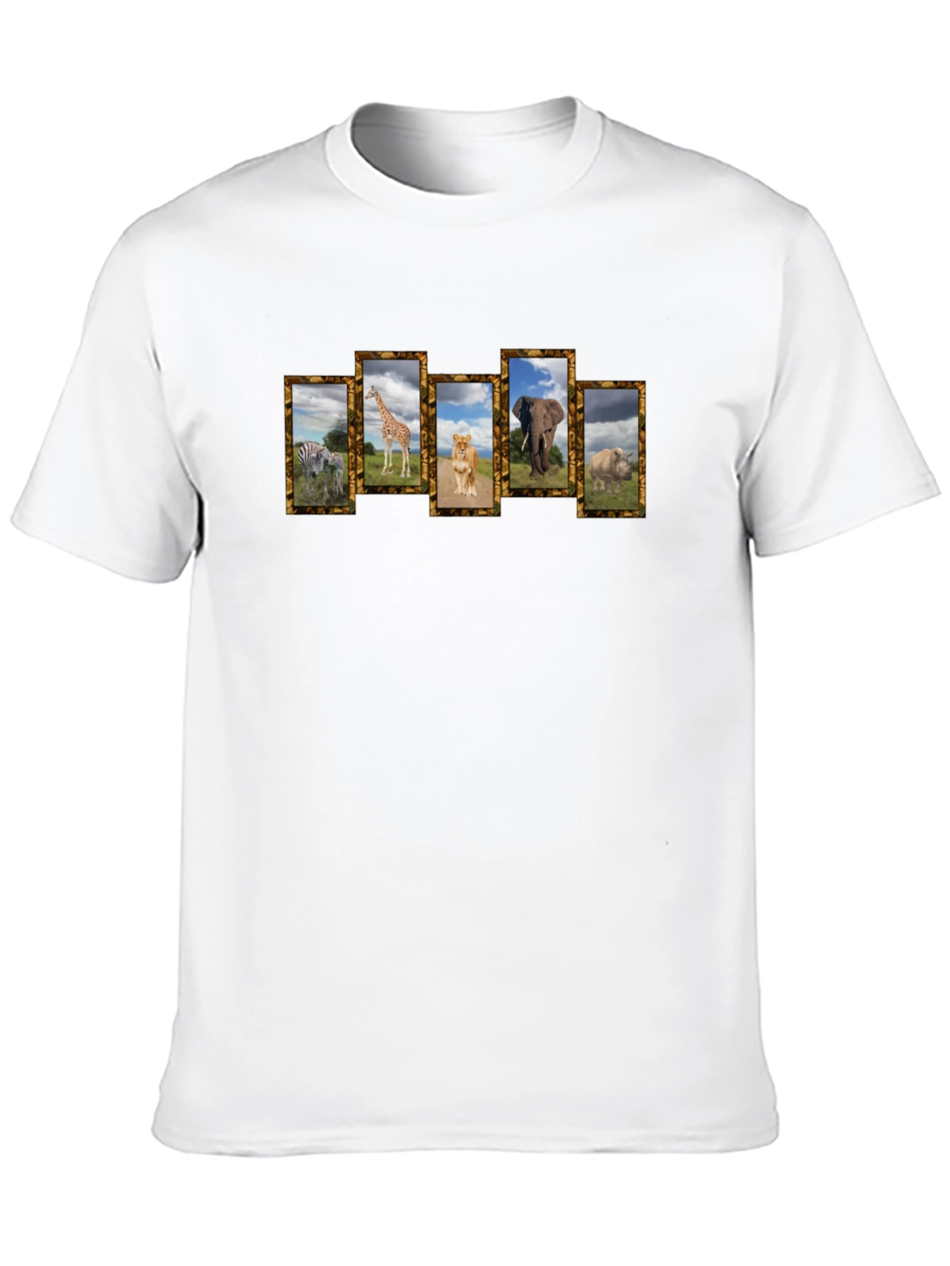 Black Safari Animal Print Black Graphic Tee view 10