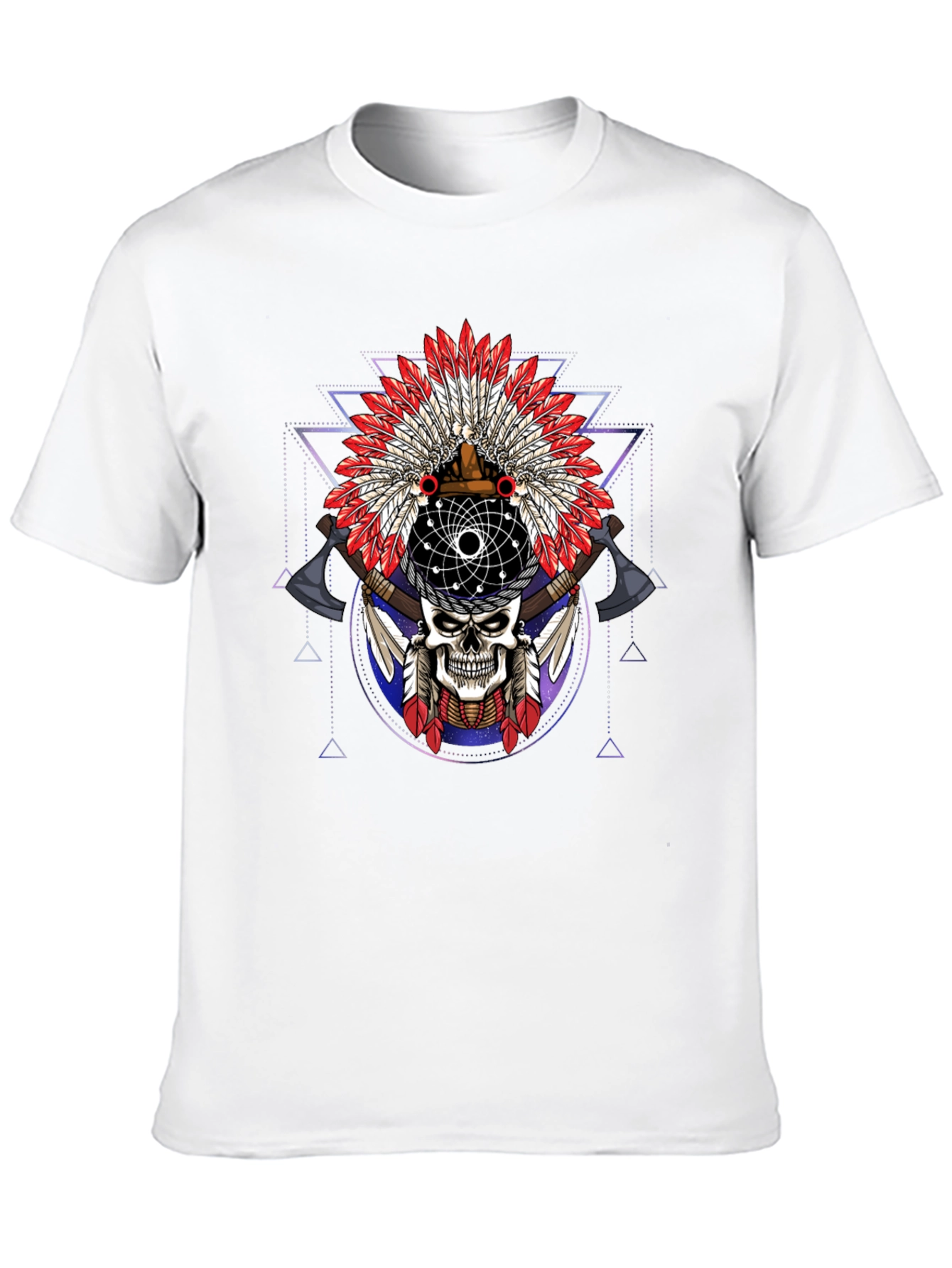 Black Skull Headdress Graphic Tee view 10