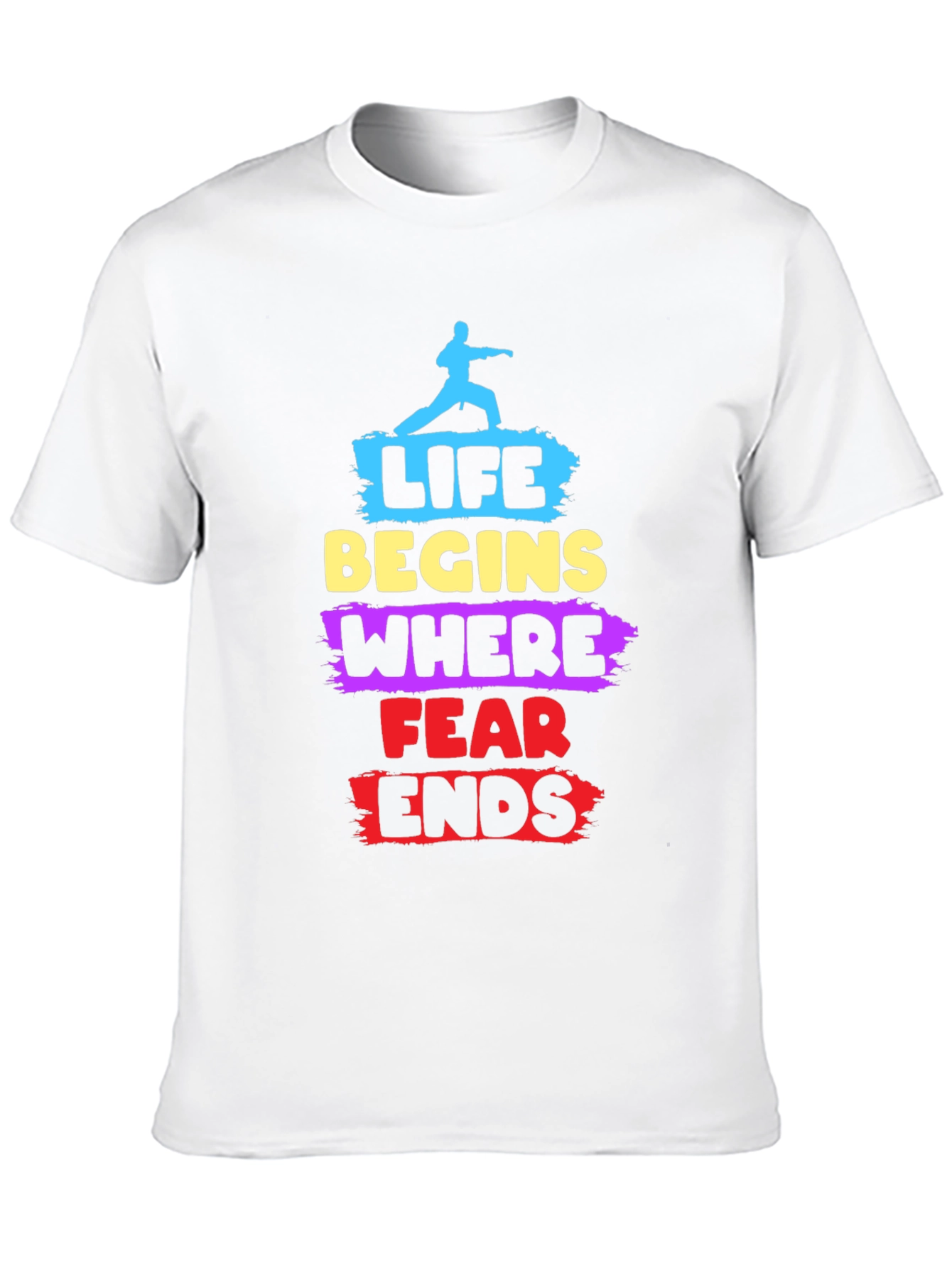 Black Life Begins Where Fear Ends Graphic Tee view 10