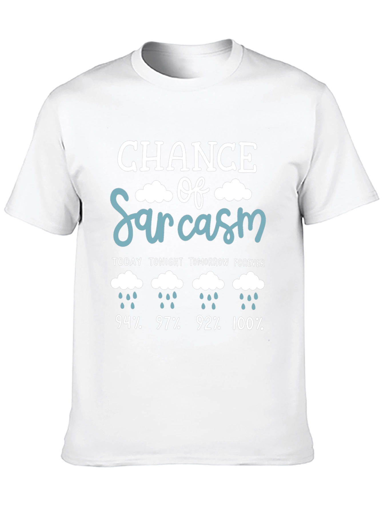 Black Chance of Sarcasm Graphic T-Shirt view 10