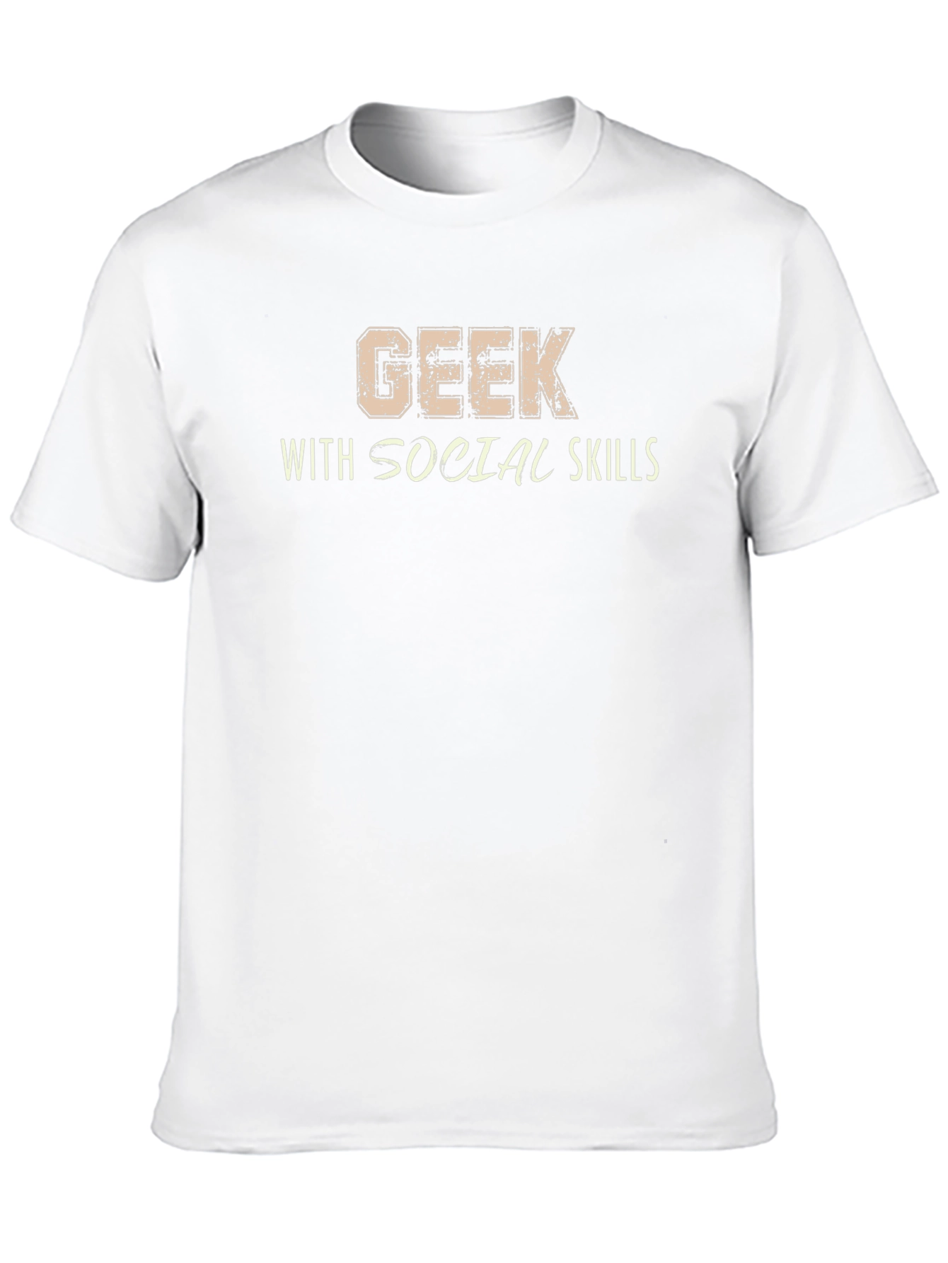 Black Geek With Social Skills T-Shirt - Funny Graphic Tee view 10