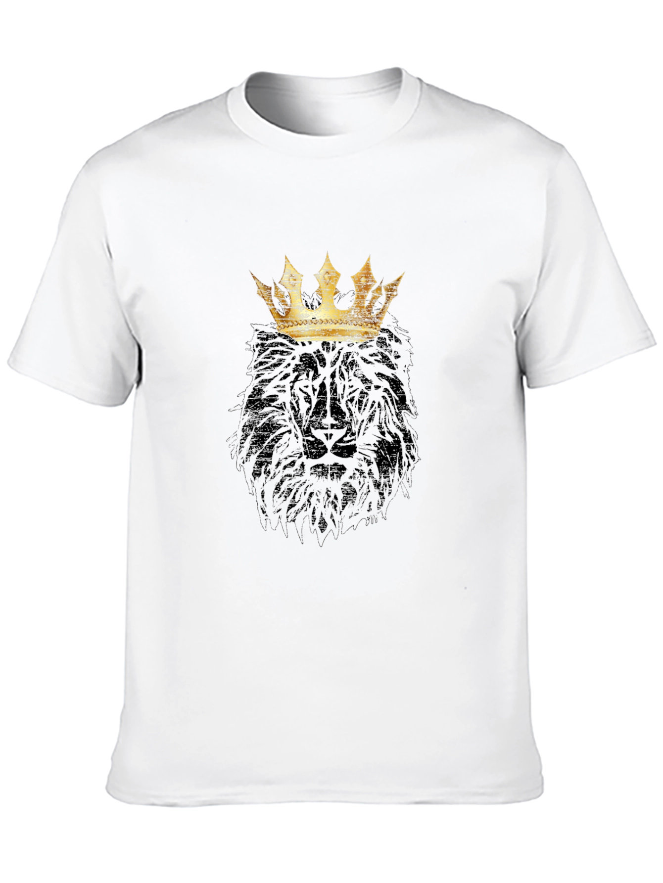 Black King Lion Graphic T-Shirt - Black view 10