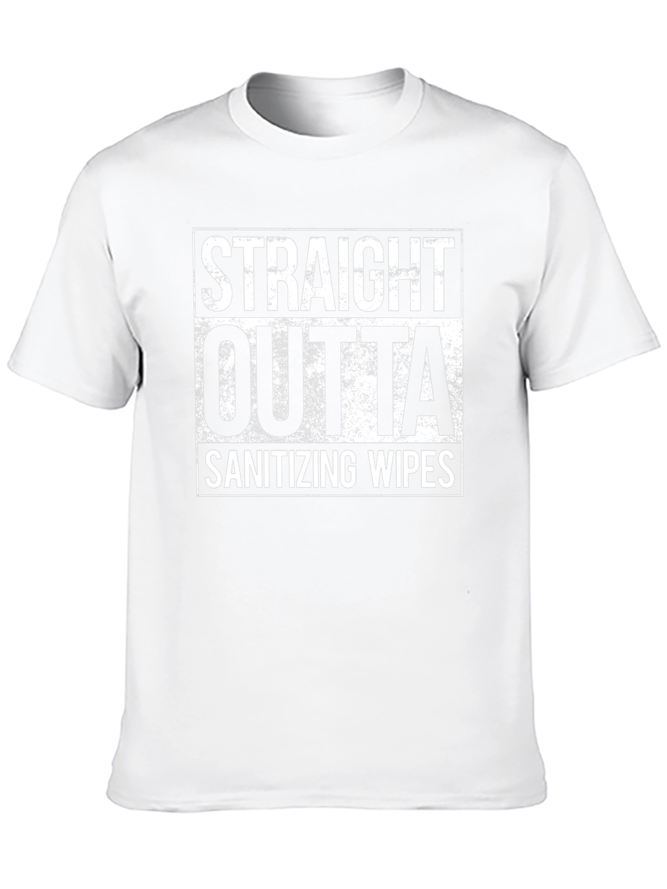 Black Straight Outta Sanitizing Wipes T-Shirt view 10