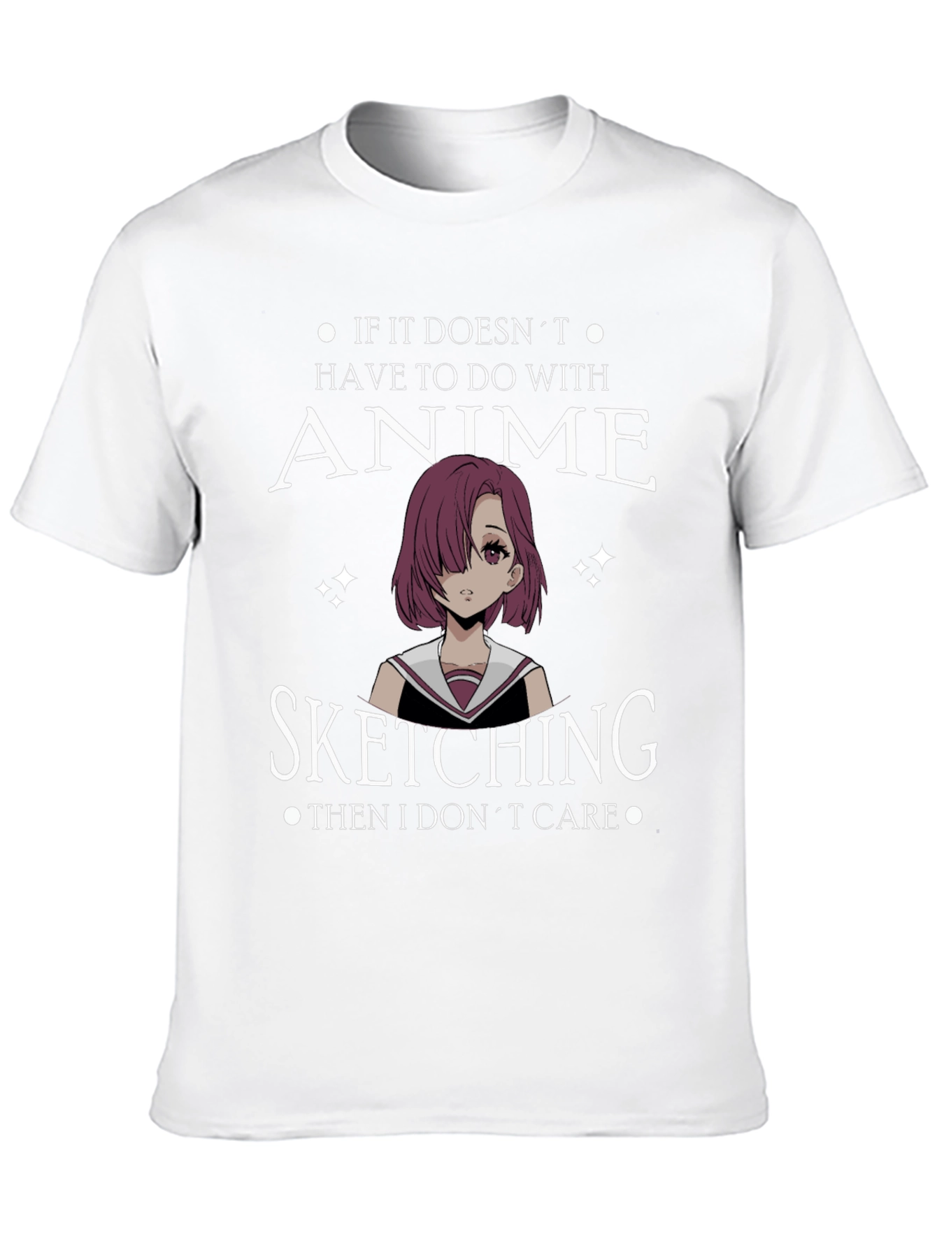 Black Anime Sketching T-Shirt - Otaku Style view 10