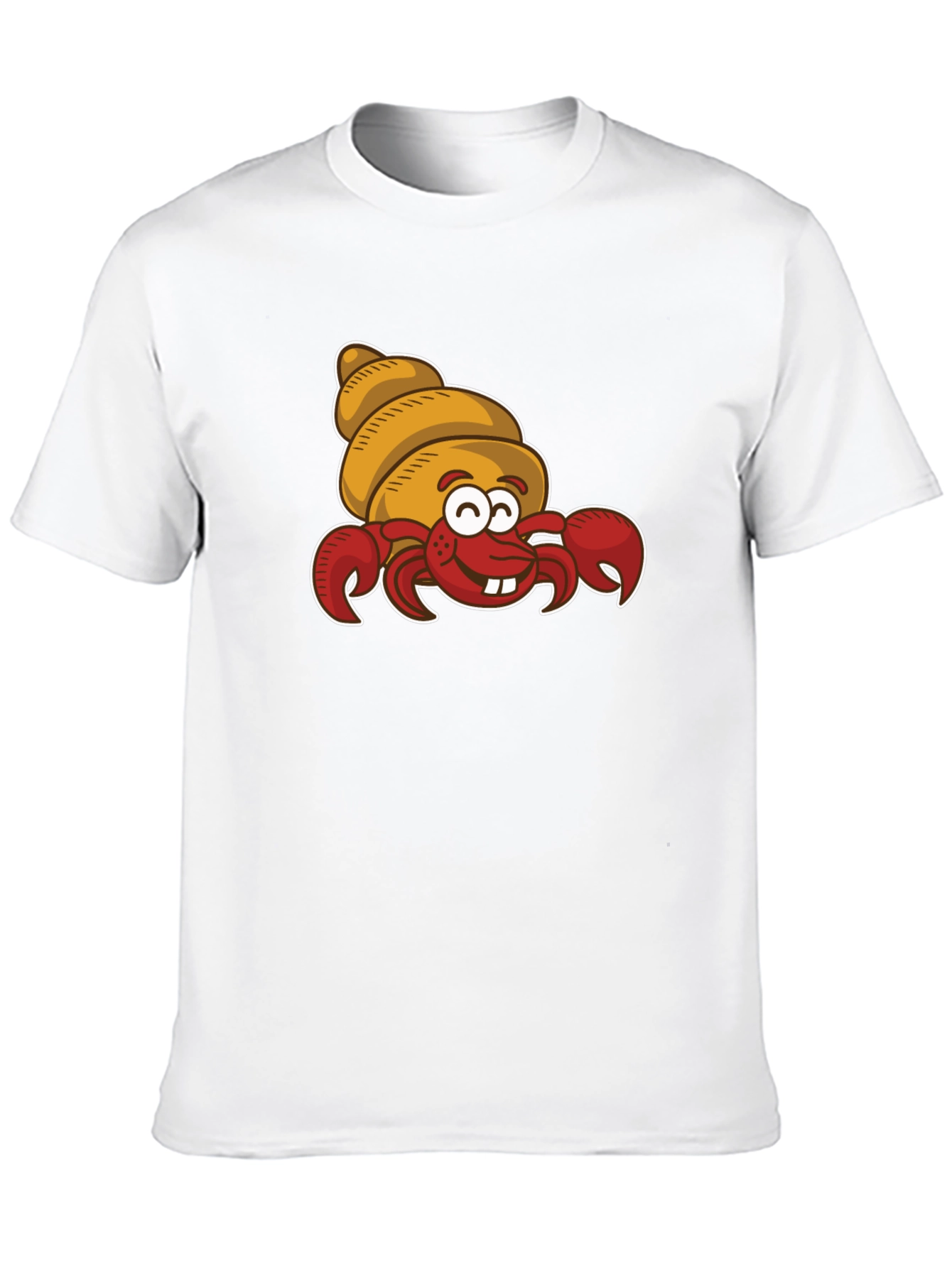 Black Cartoon Hermit Crab Graphic T-Shirt view 10