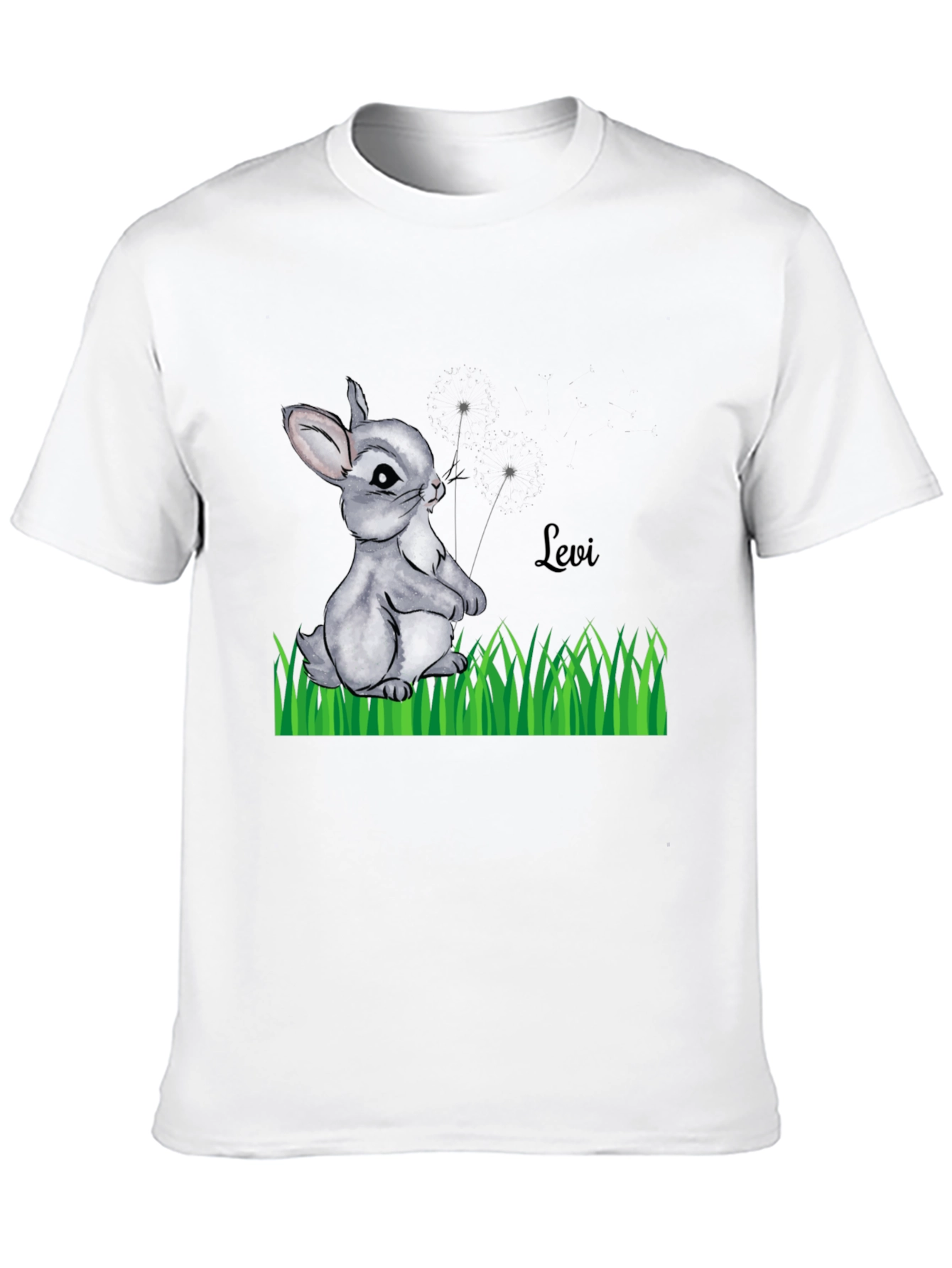 Black Bunny "Levi" Graphic Print Black T-Shirt view 10