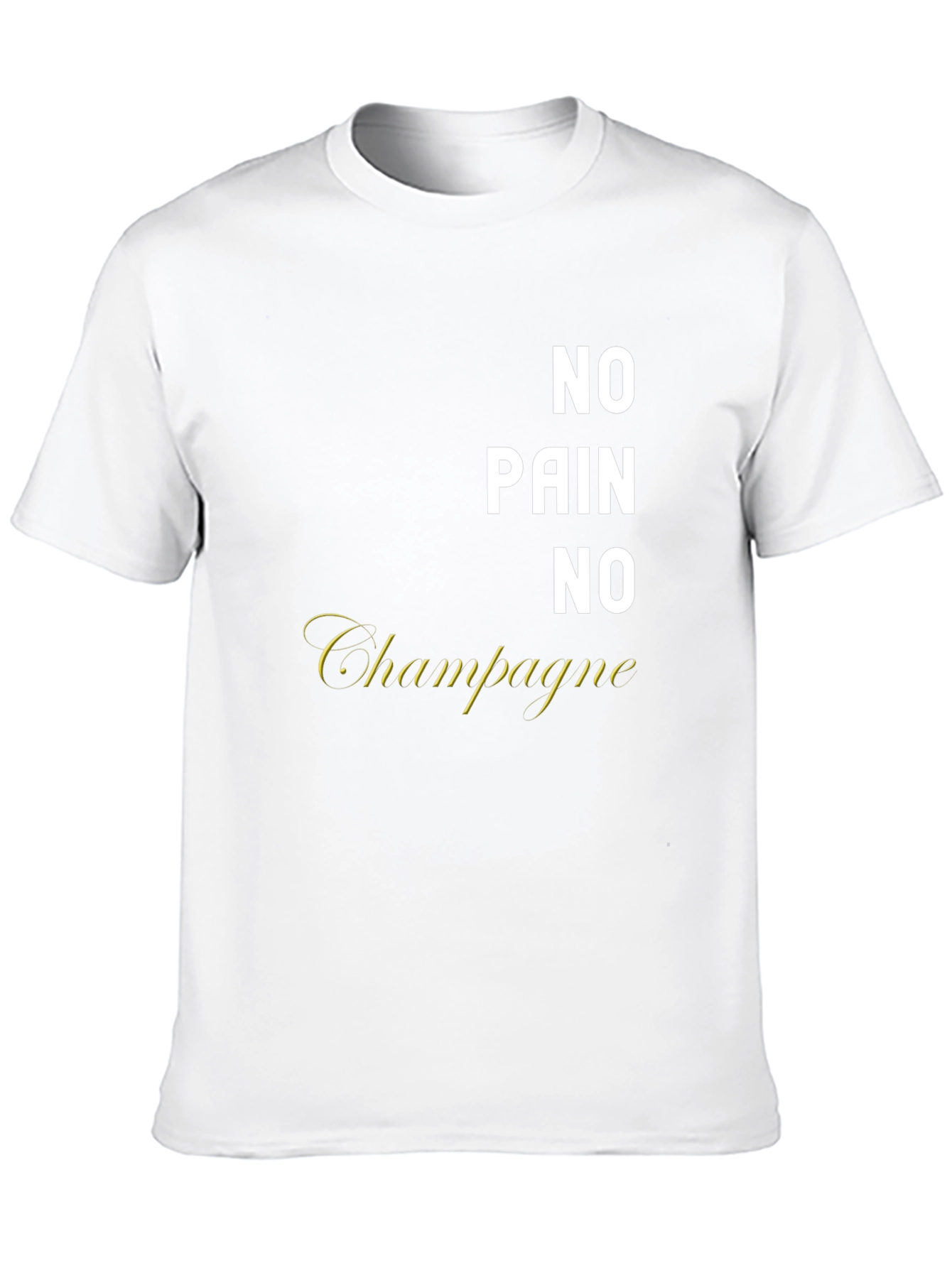 Black No Pain No Champagne Graphic T-Shirt view 10