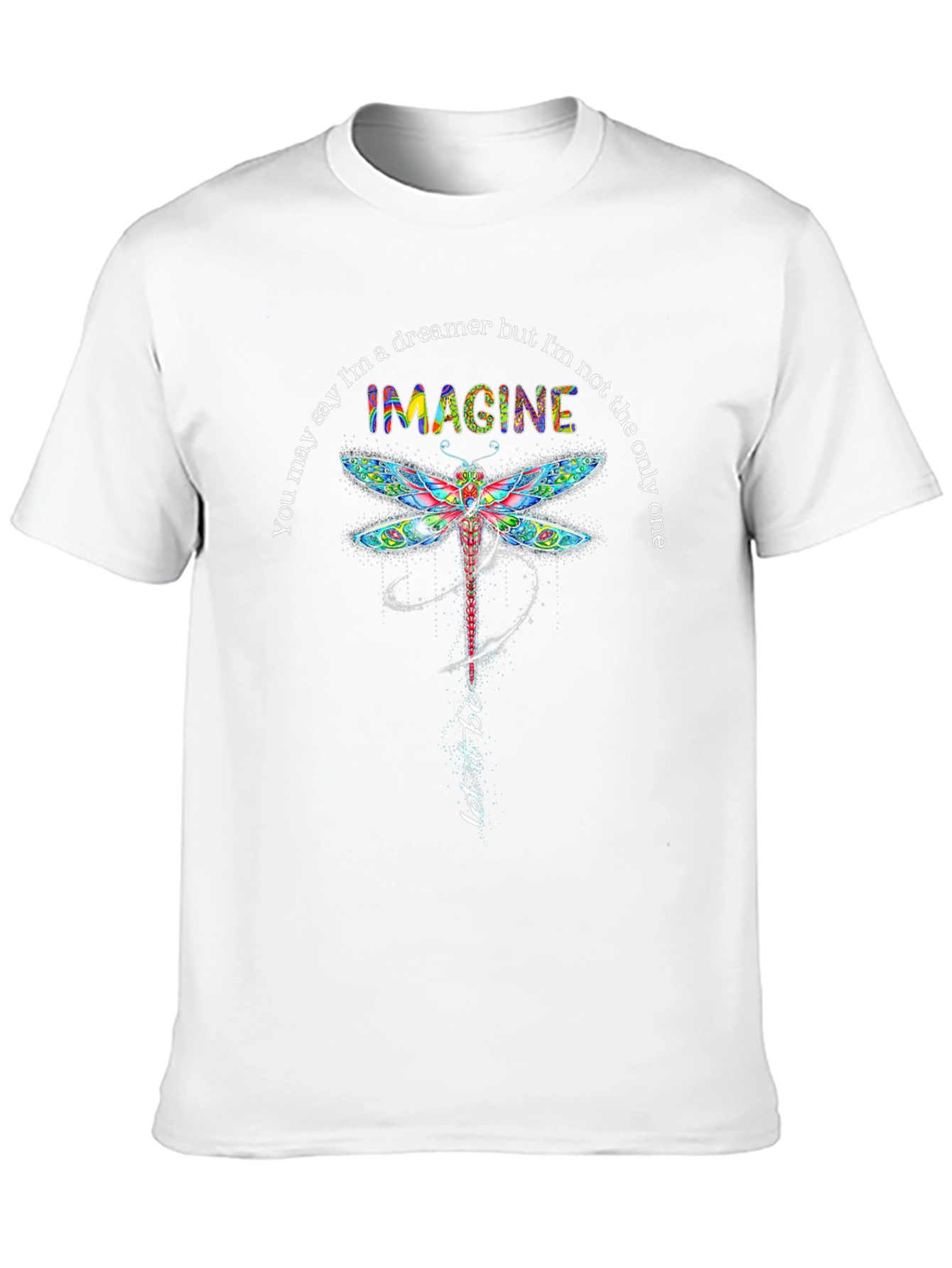 Black Imagine Dragonfly Graphic Tee - Let it Be view 10