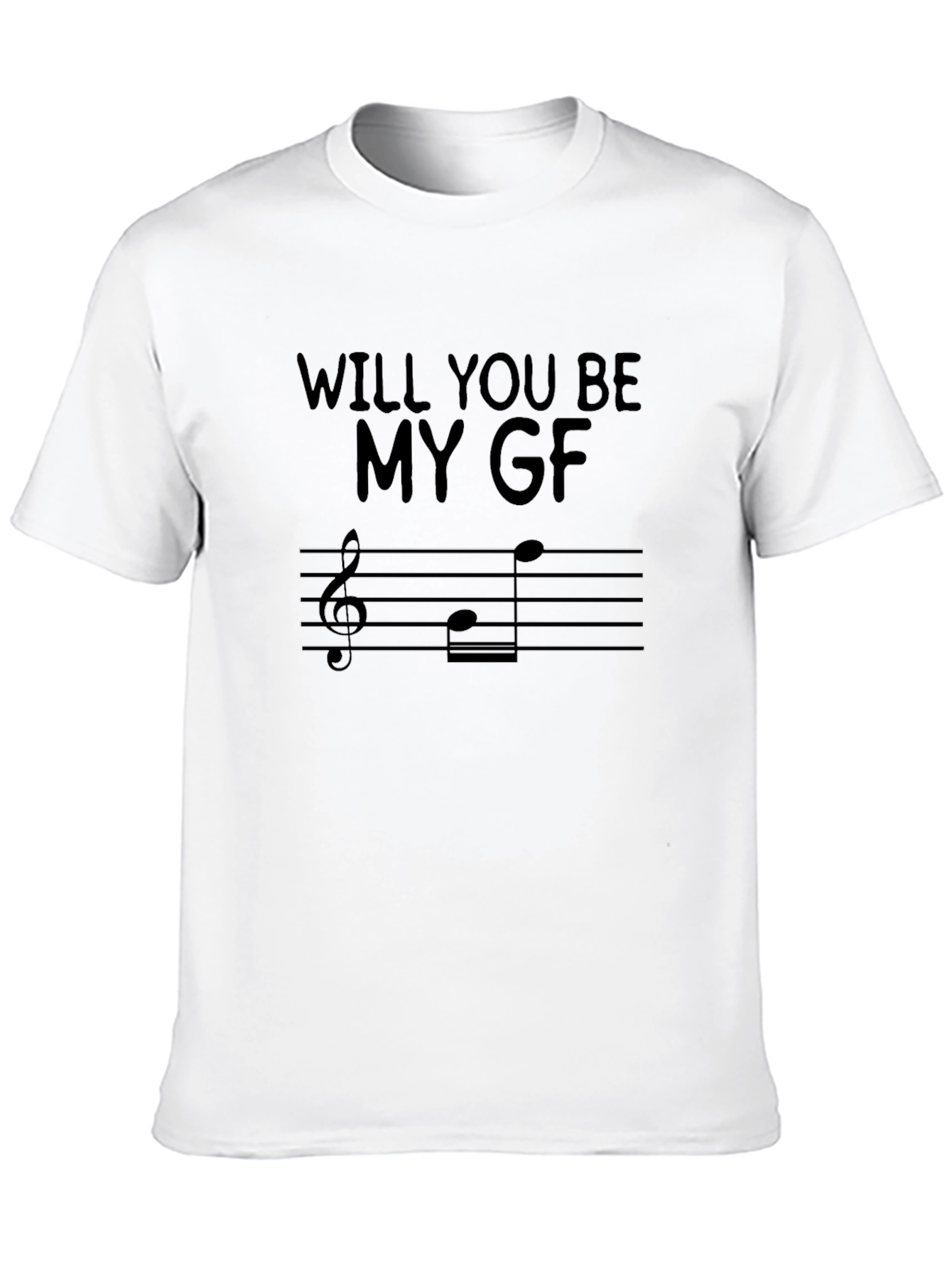 Black Musical Proposal T-Shirt - Will You Be My GF? view 10