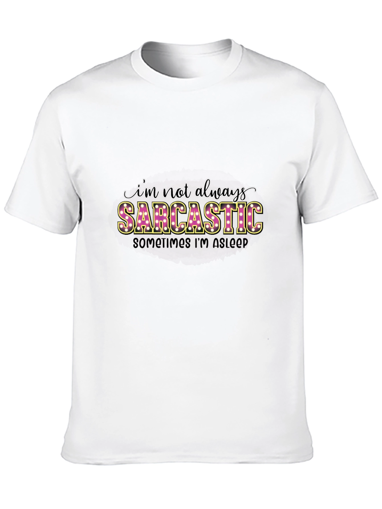 Black Sarcastic Sleep Funny Graphic Tee view 10
