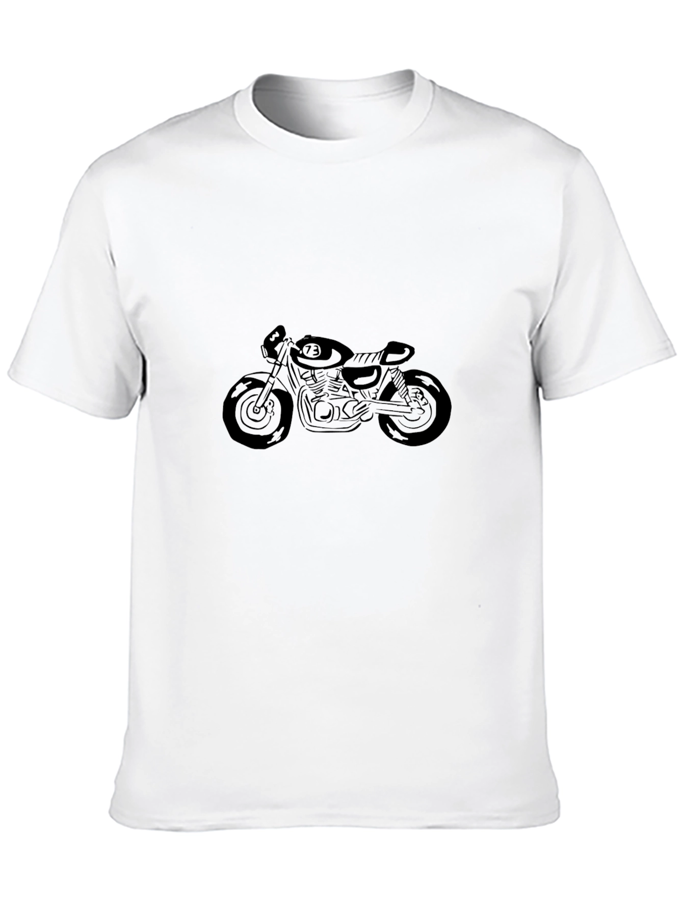 Black Men's Black Motorcycle Graphic Tee view 10