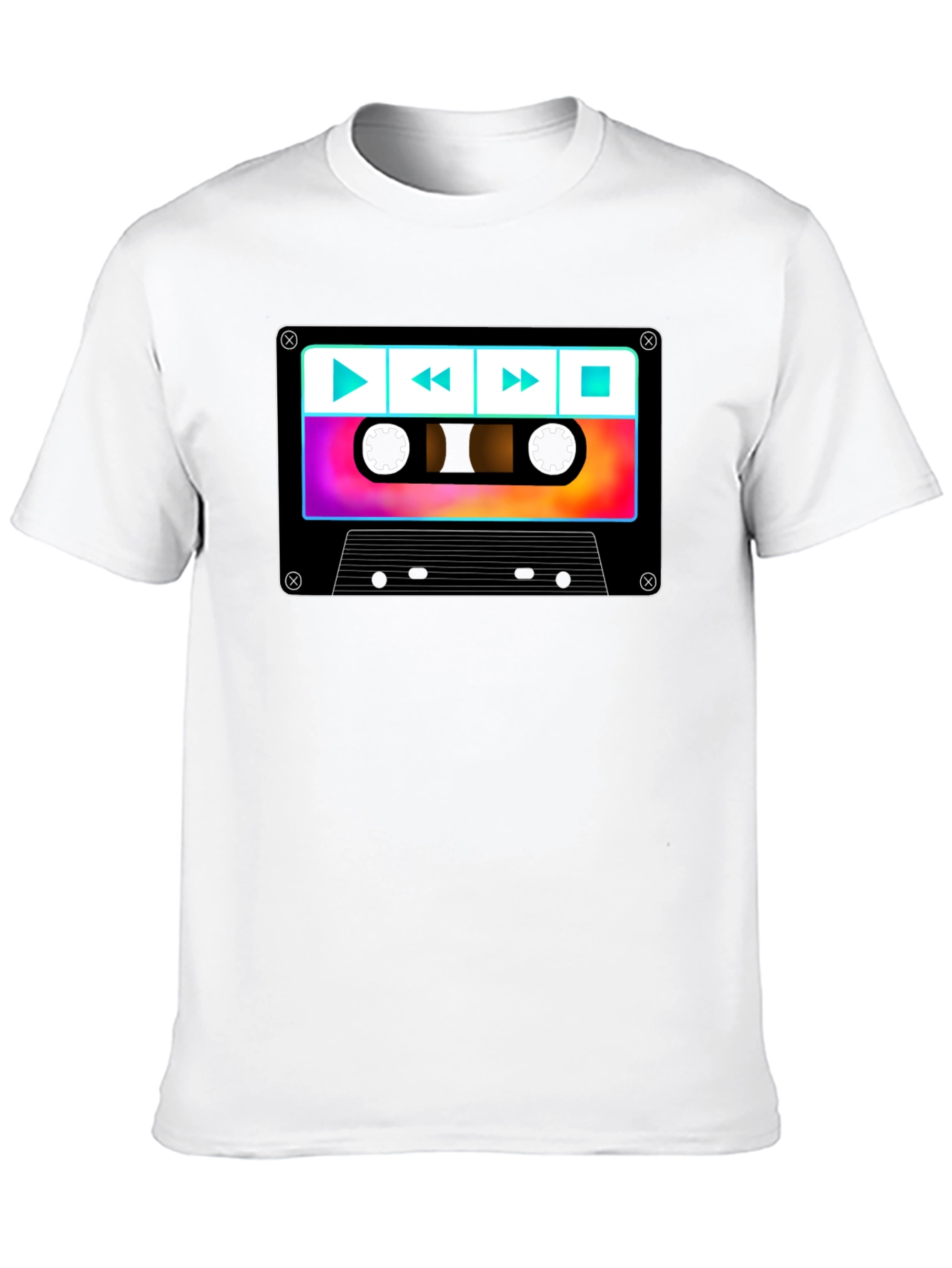 Black Retro Cassette Tape Graphic T-Shirt view 10