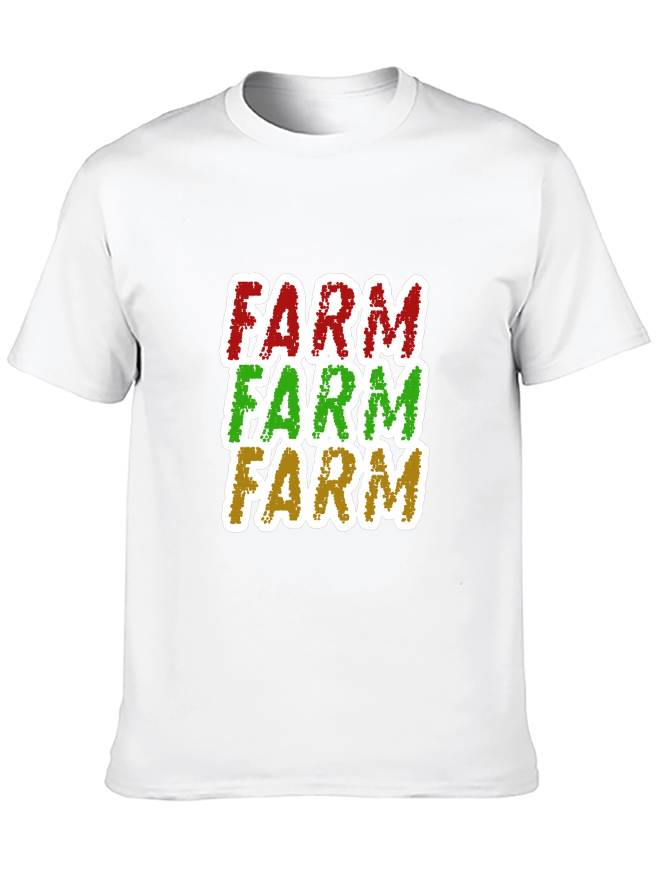 Black FARM Text Graphic Tee - Cool Farmer T-Shirt view 10