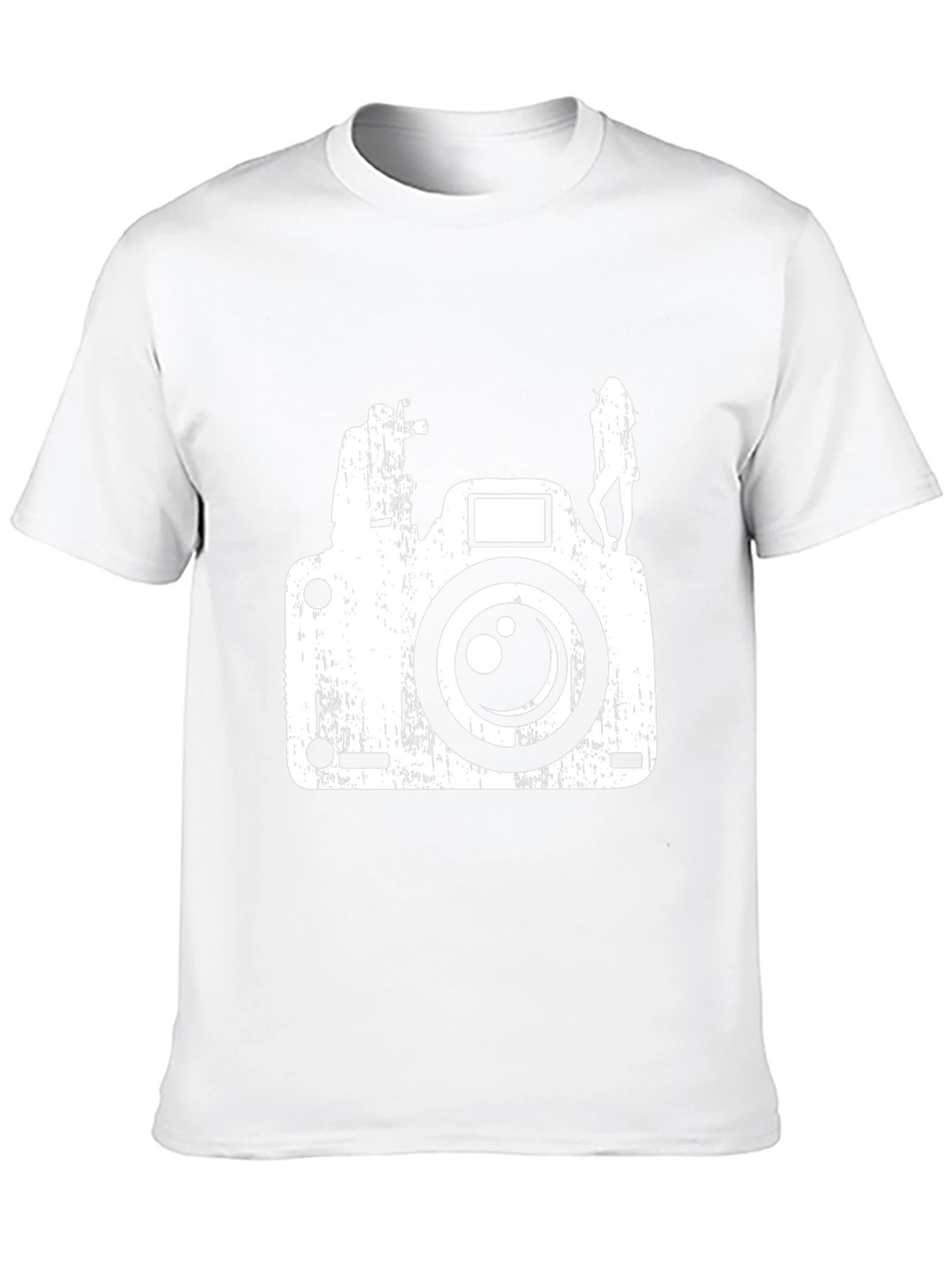 Distressed Camera Graphic Tee - Black - 10