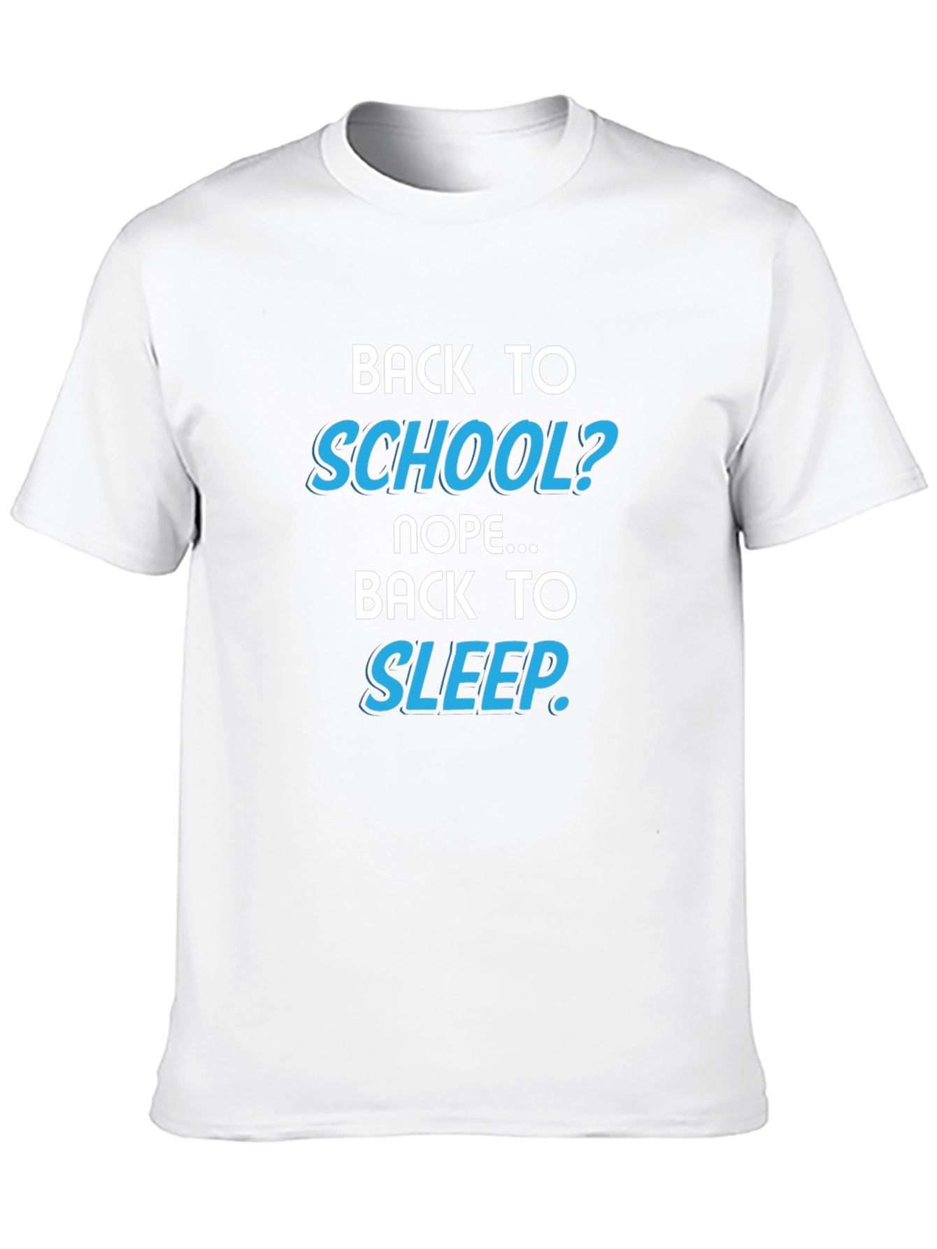 Black Back to Sleep T-Shirt - Relaxed Fit, School Humor view 10