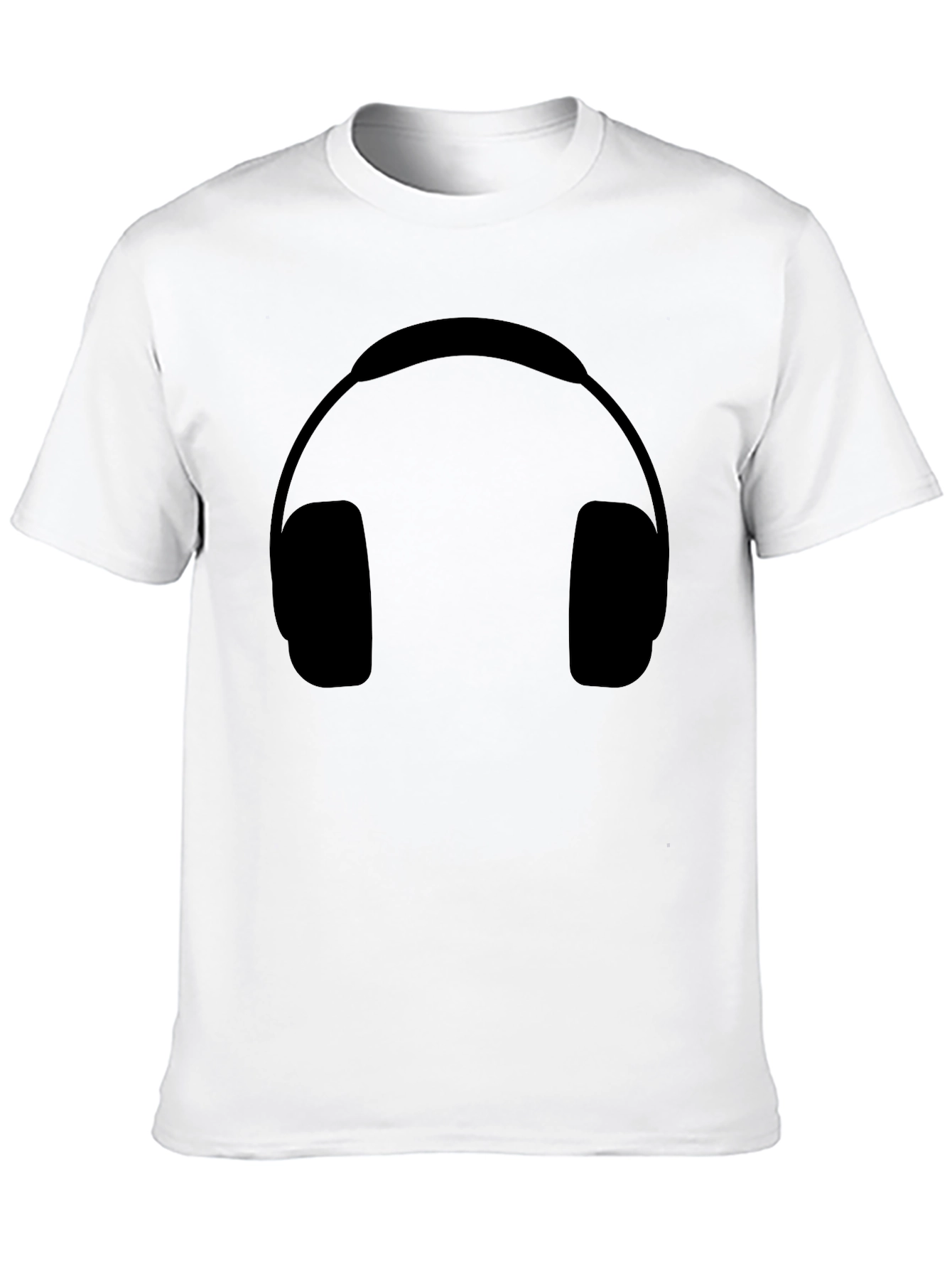 Black Headphone Graphic Black T-Shirt view 10