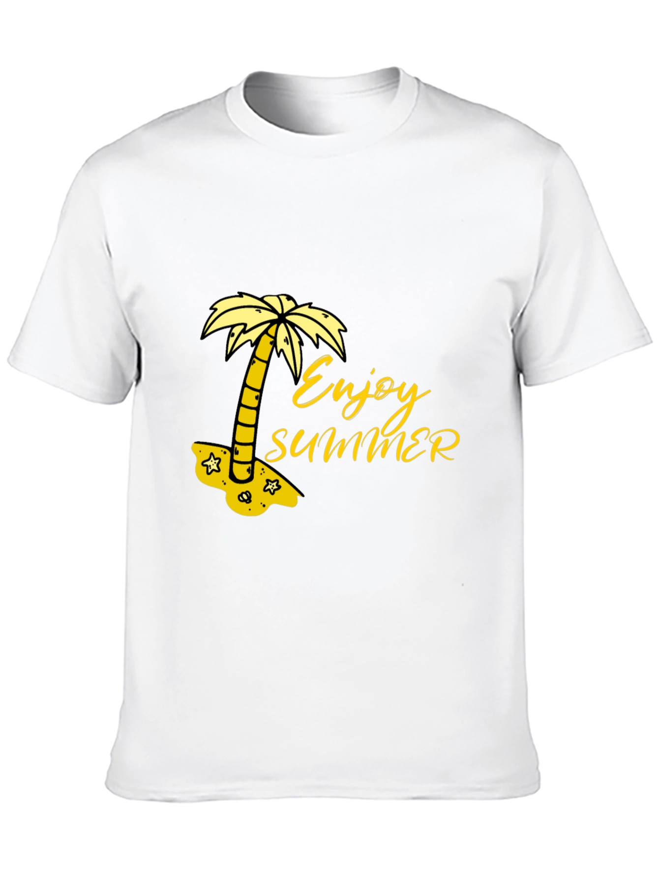 Black Enjoy Summer Black T-Shirt - Palm Tree Graphic Tee view 10