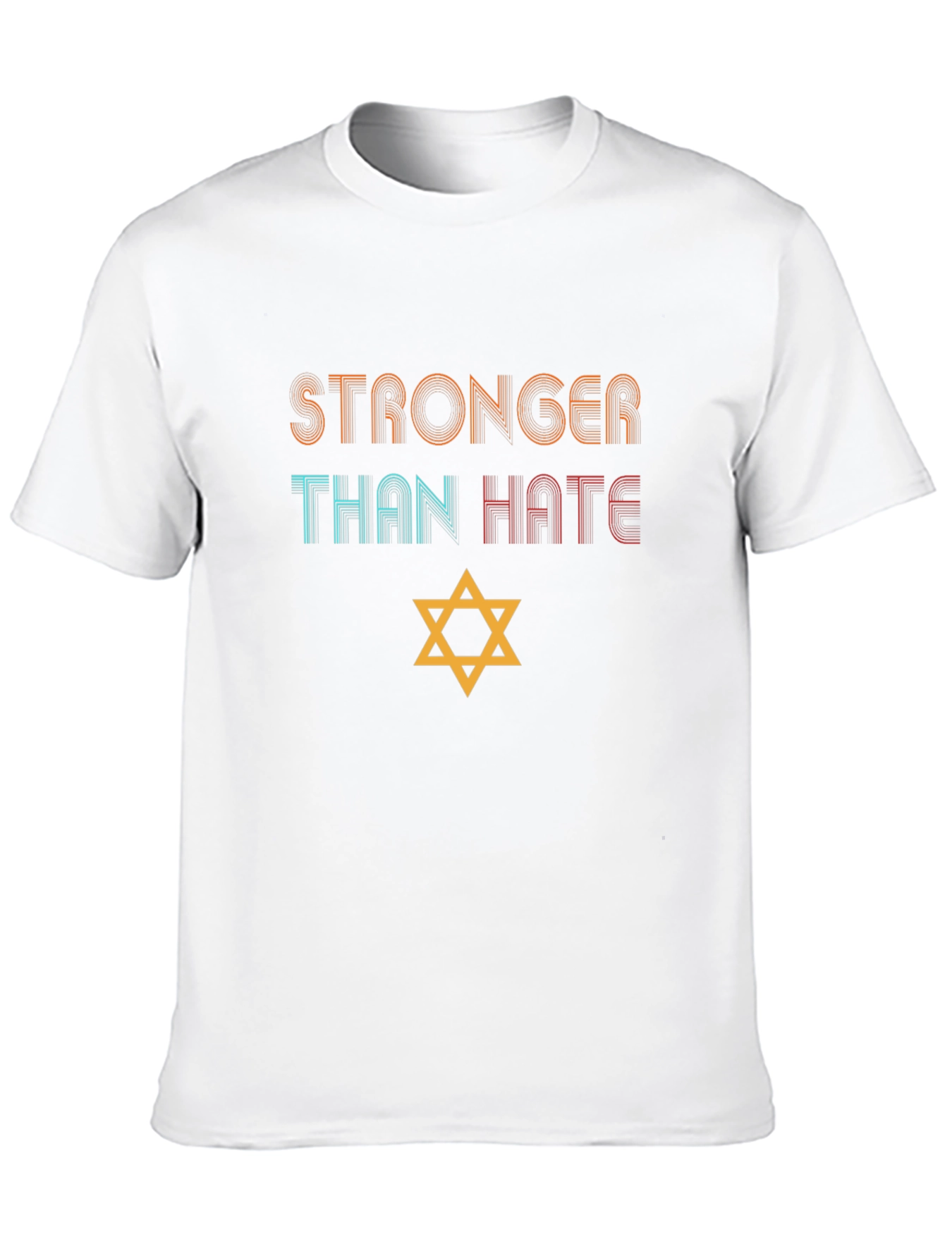 Black Stronger Than Hate T-Shirt - Unisex Black Tee view 10