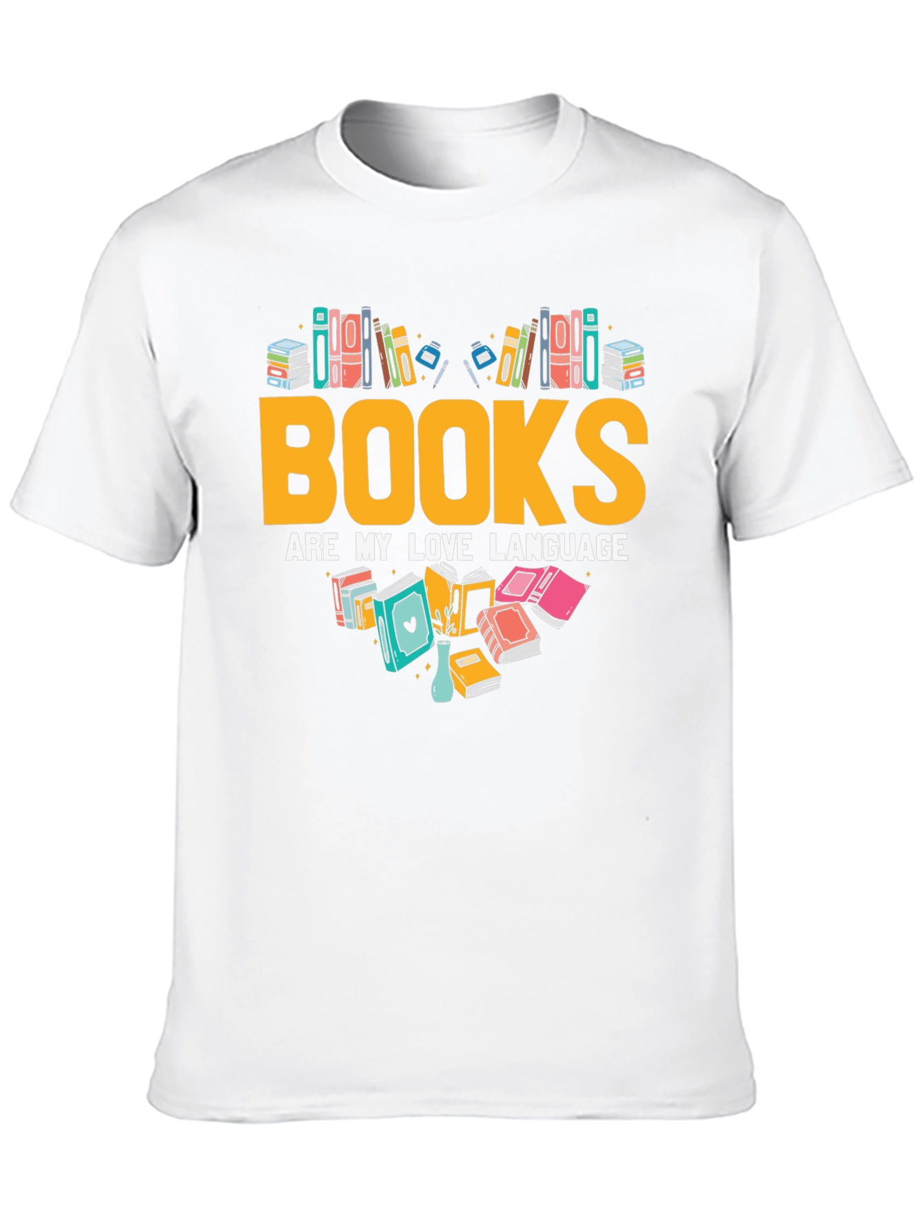 Black Book Lover T-Shirt - Books Are My Love Language view 10