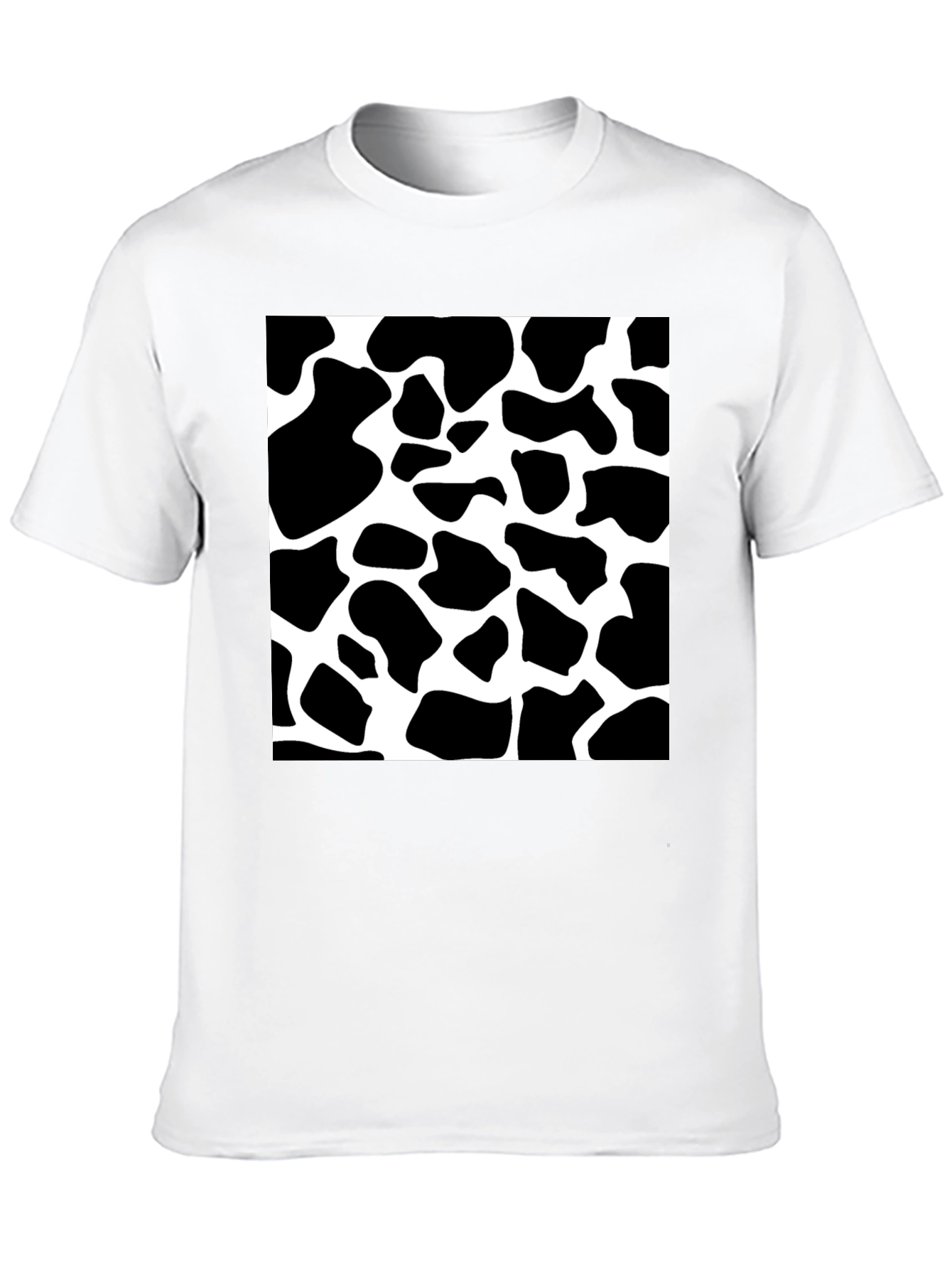 Black Cow Print Graphic Black T-Shirt view 10